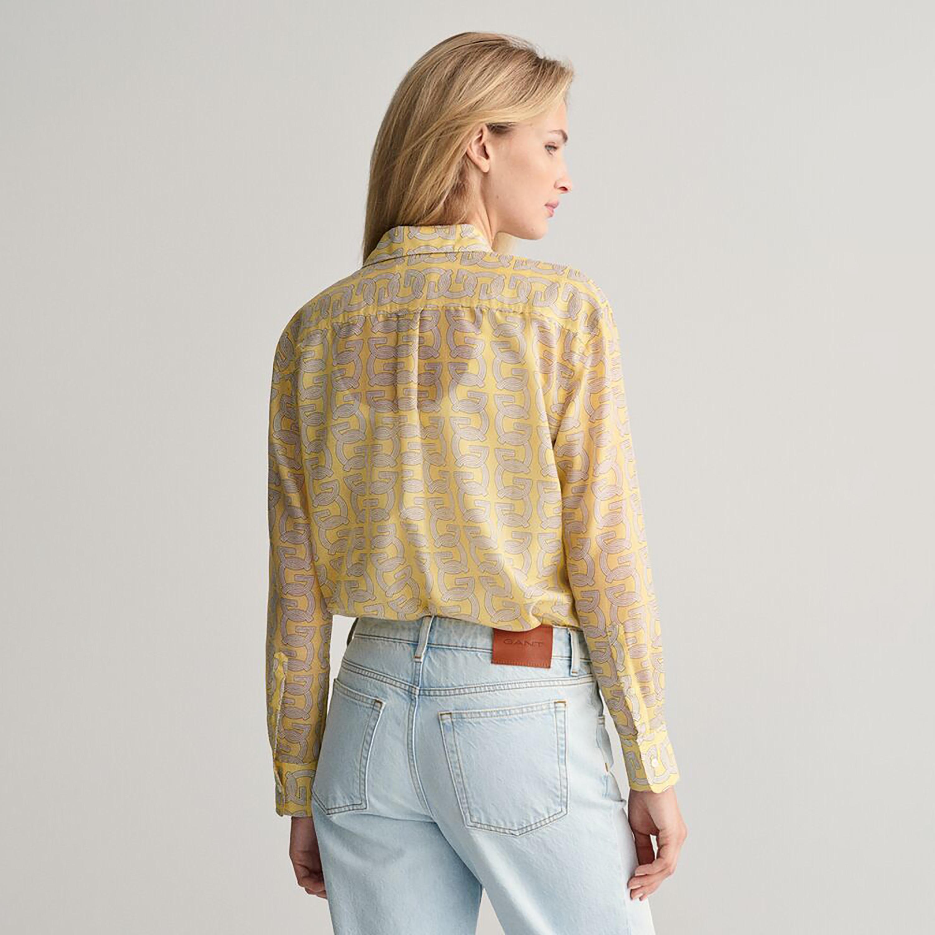 قميص نسائي بأكمام طويلة بياقة مطبوعة من غانت مريح-women-clothing-shirtsandblouses-shirts-image-9