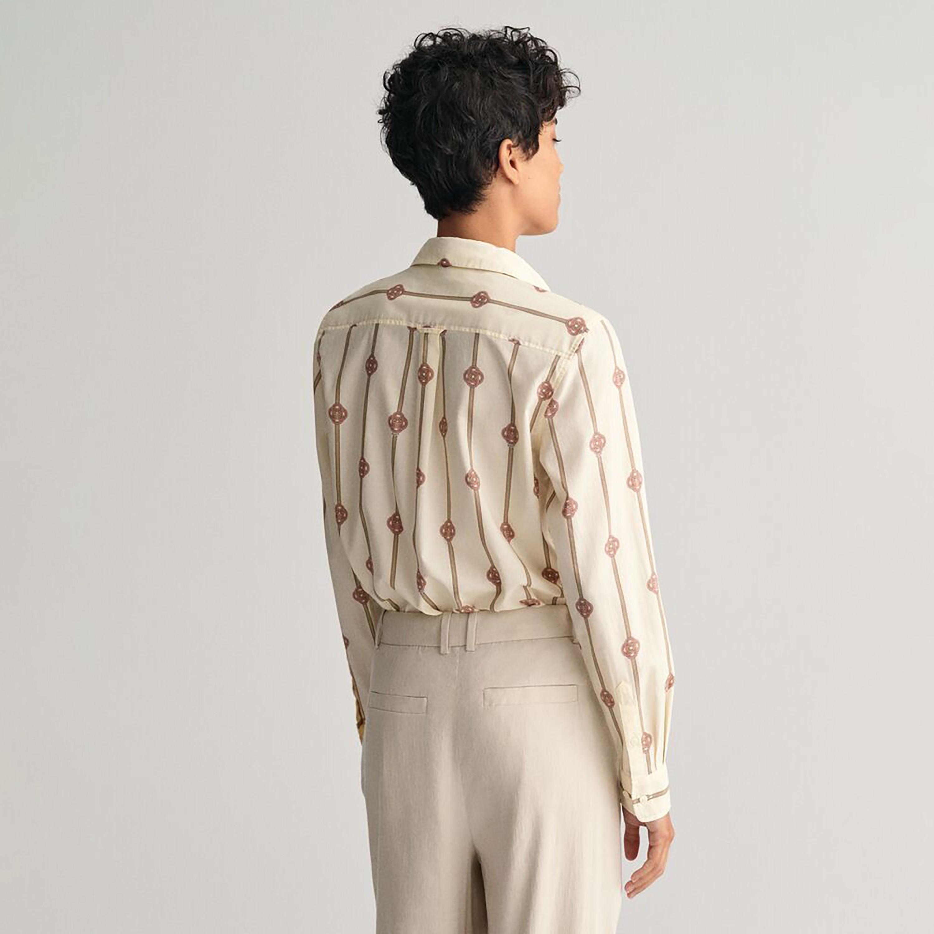 Gant Regular Fit Printed Collared Long Sleeves Women's Shirt-women-clothing-shirtsandblouses-shirts-image-3