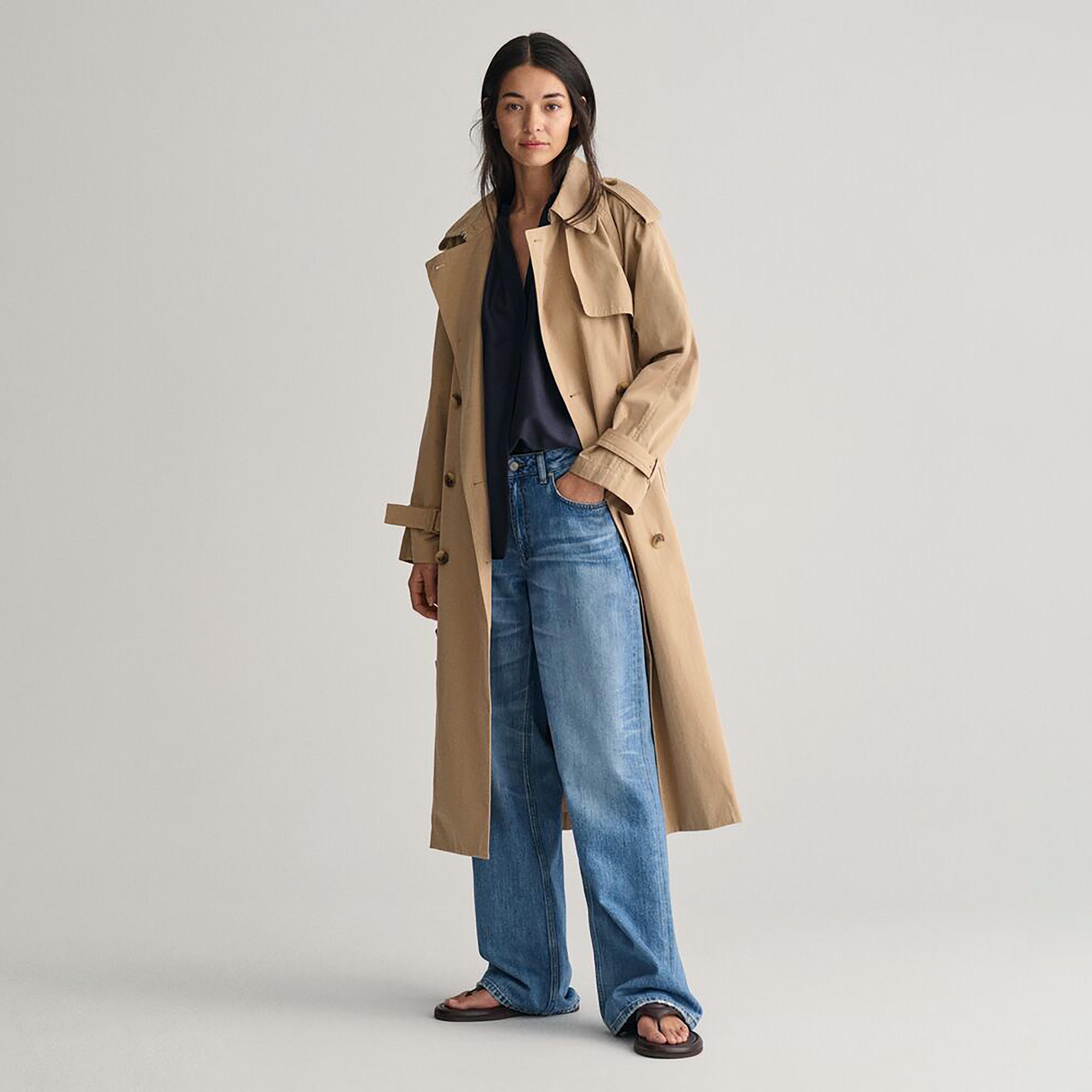Gant Regular Fit Plain Mandarin Neck Long Sleeves Women's Shirt-women-clothing-shirtsandblouses-shirts-image-2