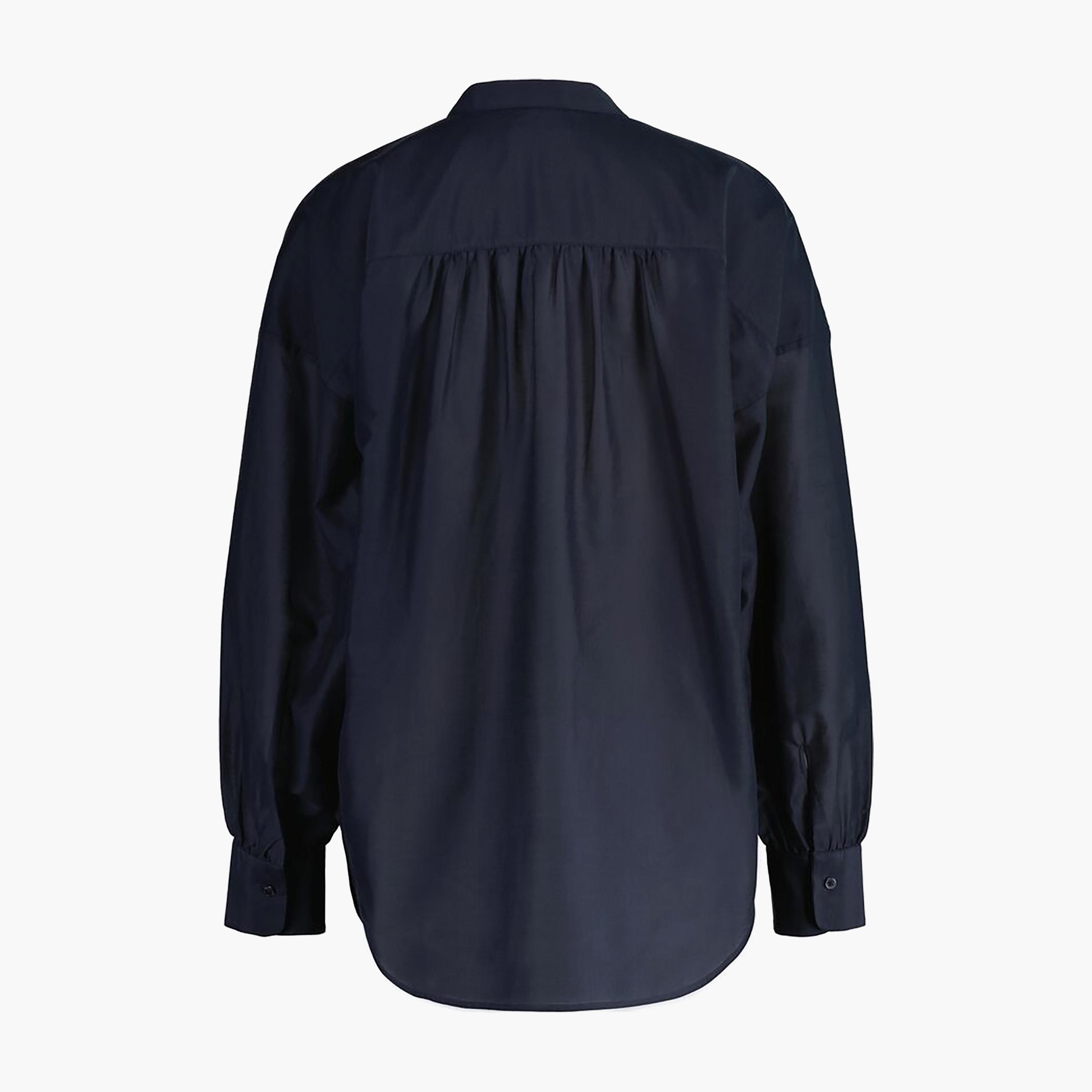 Gant Regular Fit Plain Mandarin Neck Long Sleeves Women's Shirt-women-clothing-shirtsandblouses-shirts-image-5