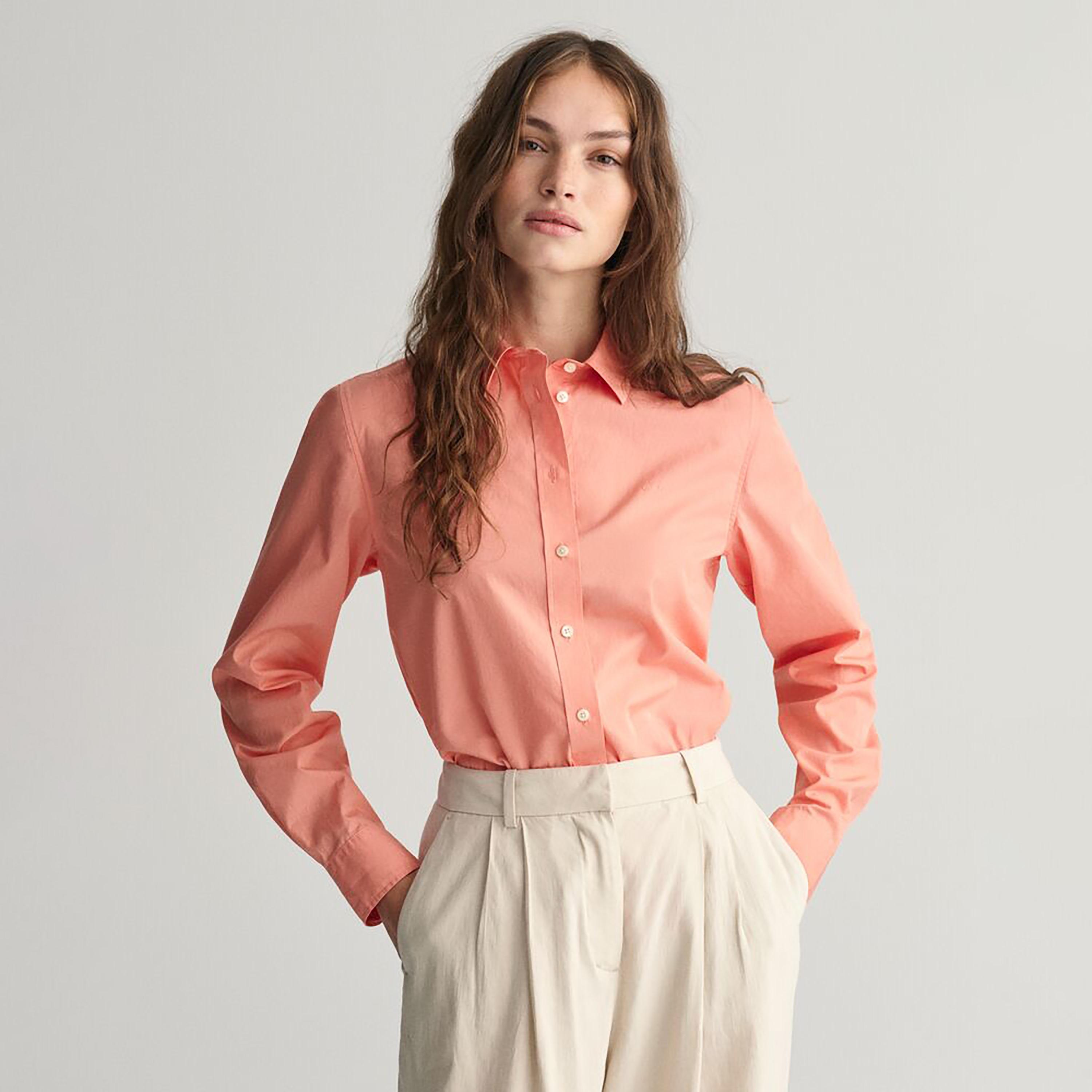 Gant Regular Fit Plain Collared Long Sleeves Women's Shirt-women-clothing-shirtsandblouses-shirts-image-1