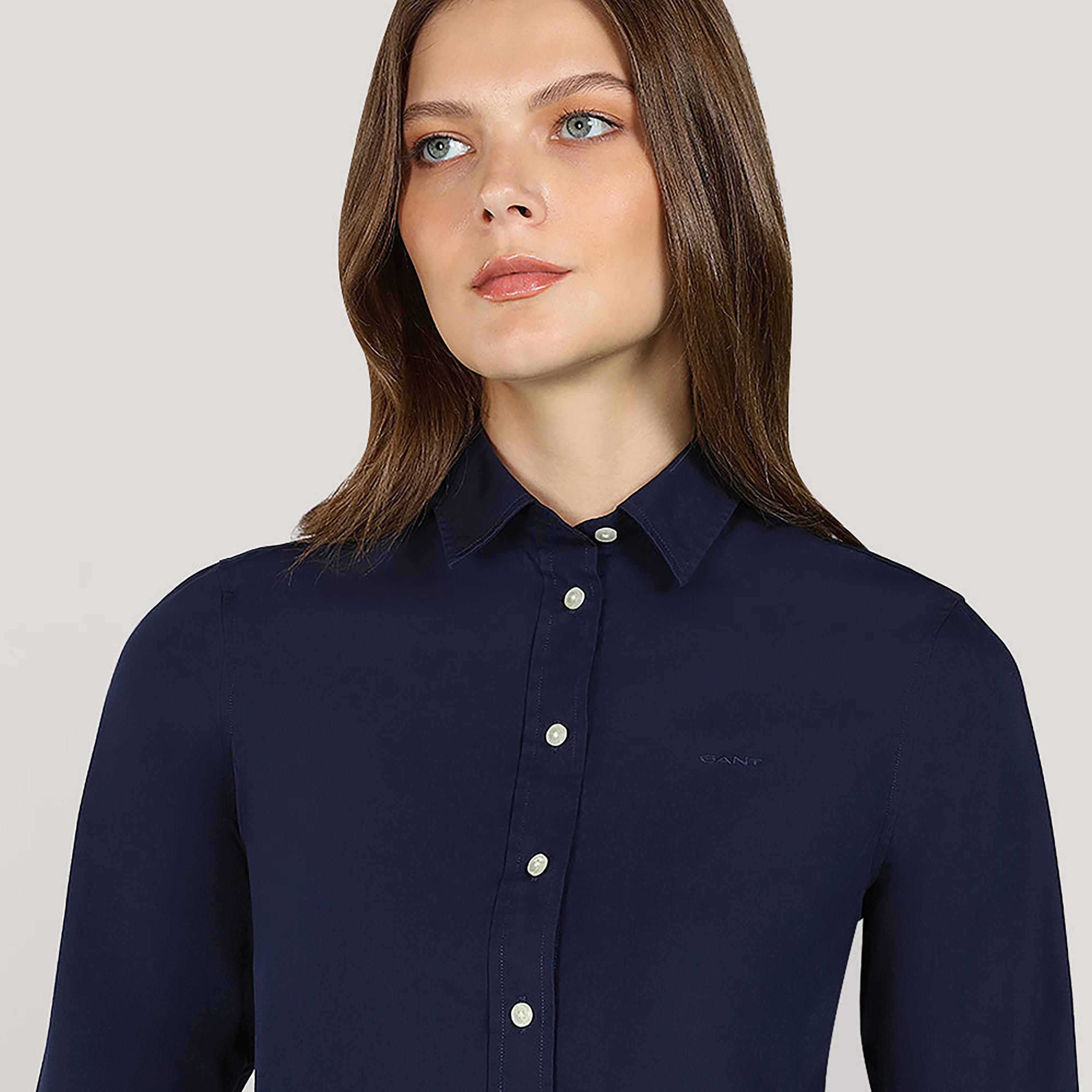 قميص بوبلين بأكمام طويلة بياقة غانت العادية-women-clothing-shirtsandblouses-shirts-image-3
