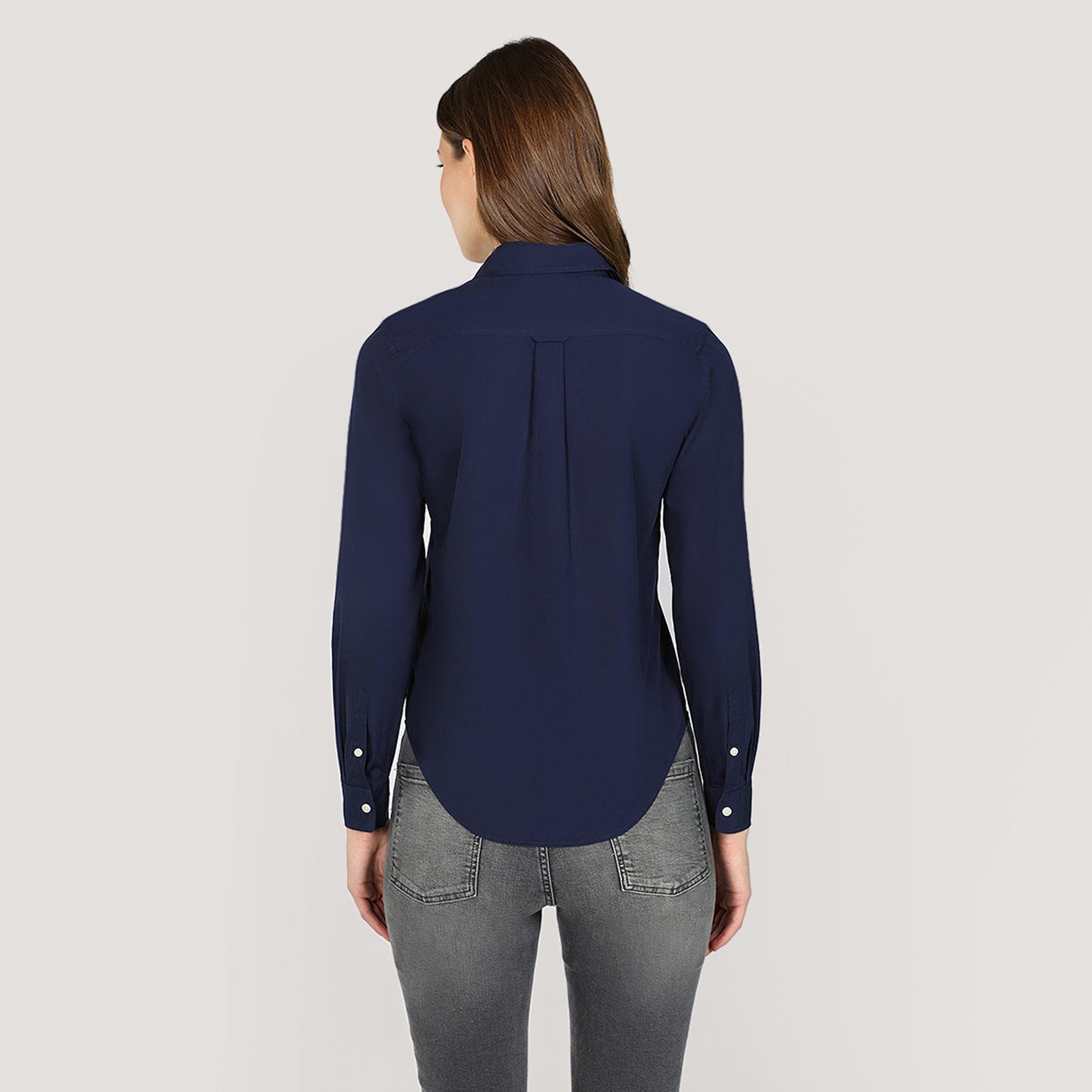 قميص بوبلين بأكمام طويلة بياقة غانت العادية-women-clothing-shirtsandblouses-shirts-image-4