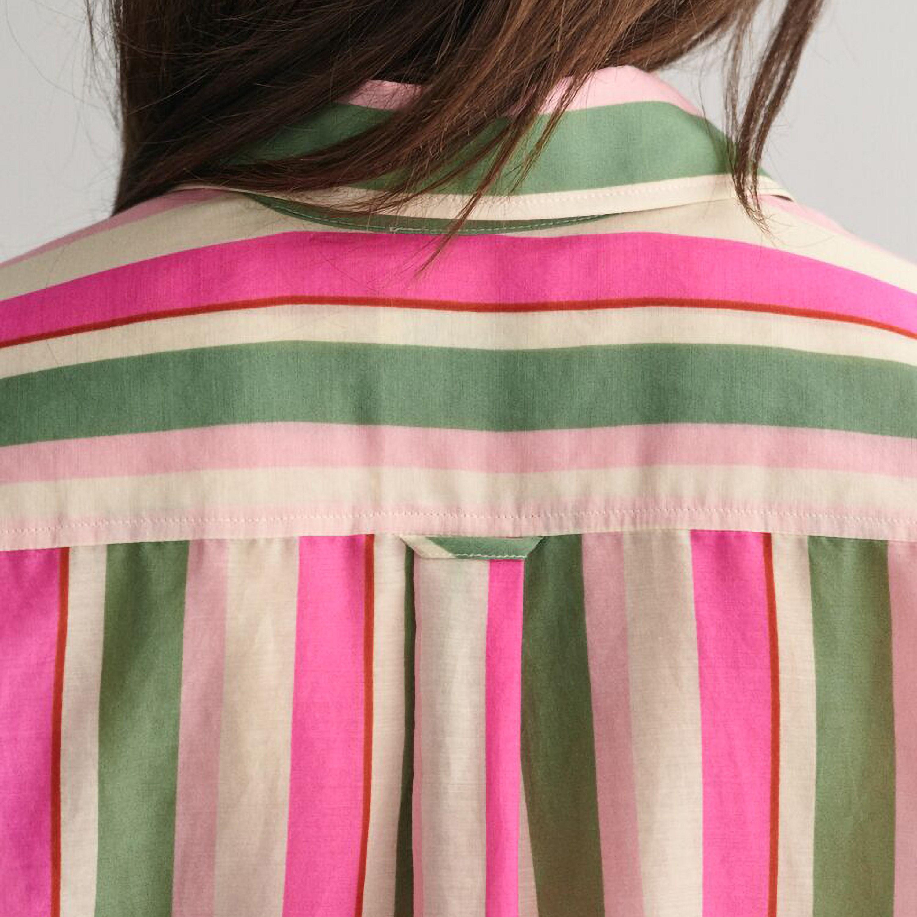 Gant Relaxed Fit Striped Collared Long Sleeves Women's Shirt-women-clothing-shirtsandblouses-shirts-image-5