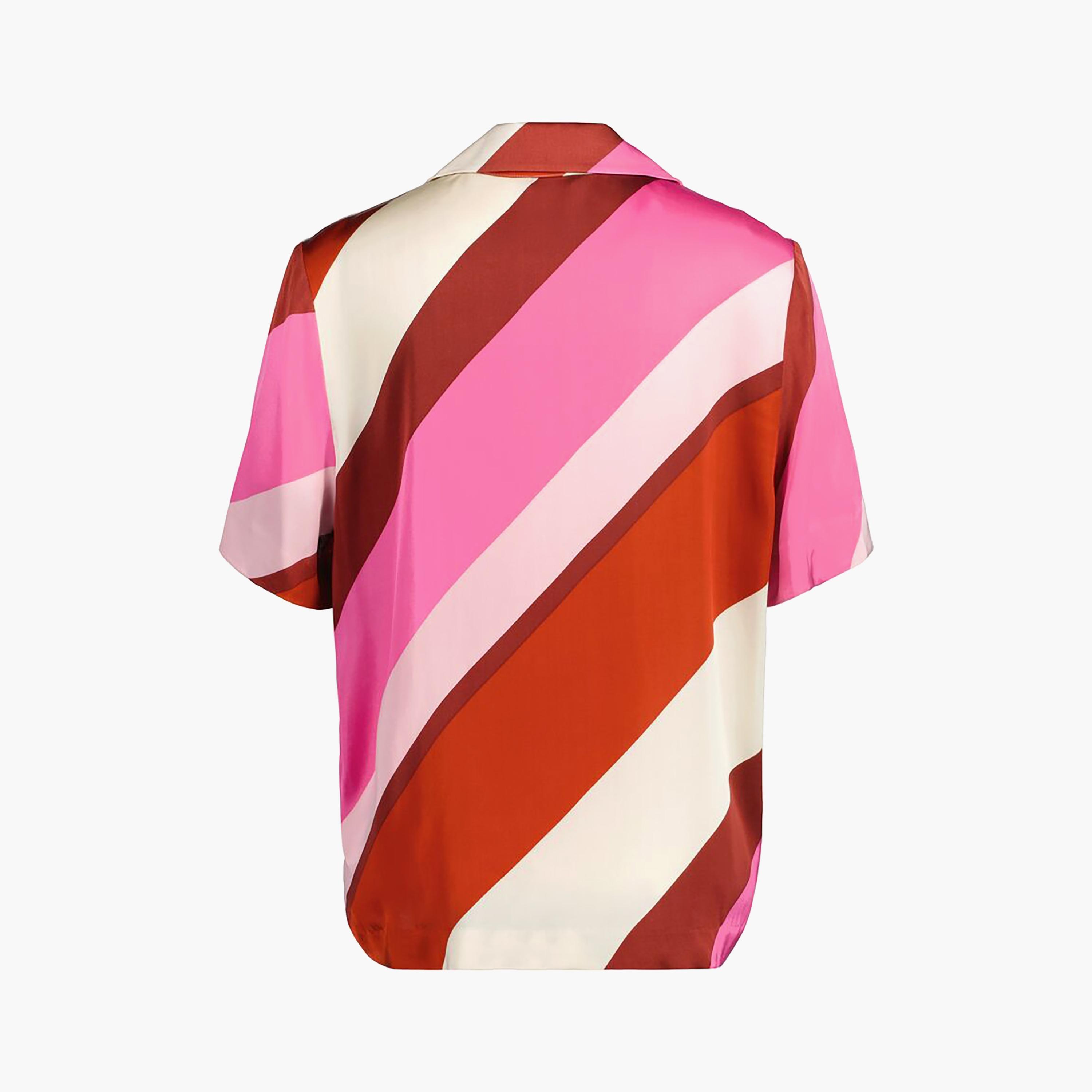 Gant Regular Fit Striped Resort Collar Short Sleeves Women's Shirt-women-clothing-shirtsandblouses-shirts-image-2