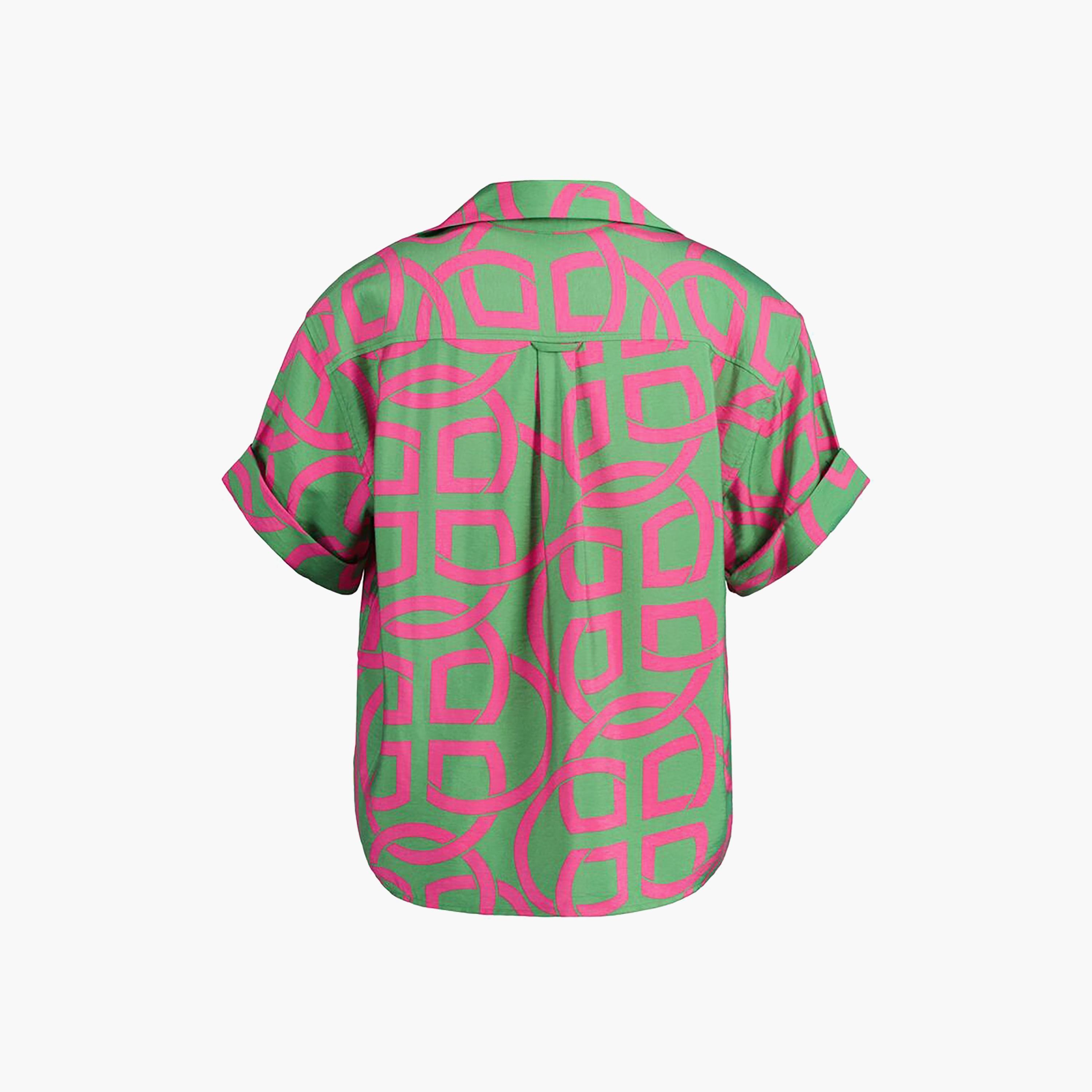 Gant Relaxed Fit Monogram Johny Collar Short Sleeves Women's Shirt-women-clothing-shirtsandblouses-shirts-image-5