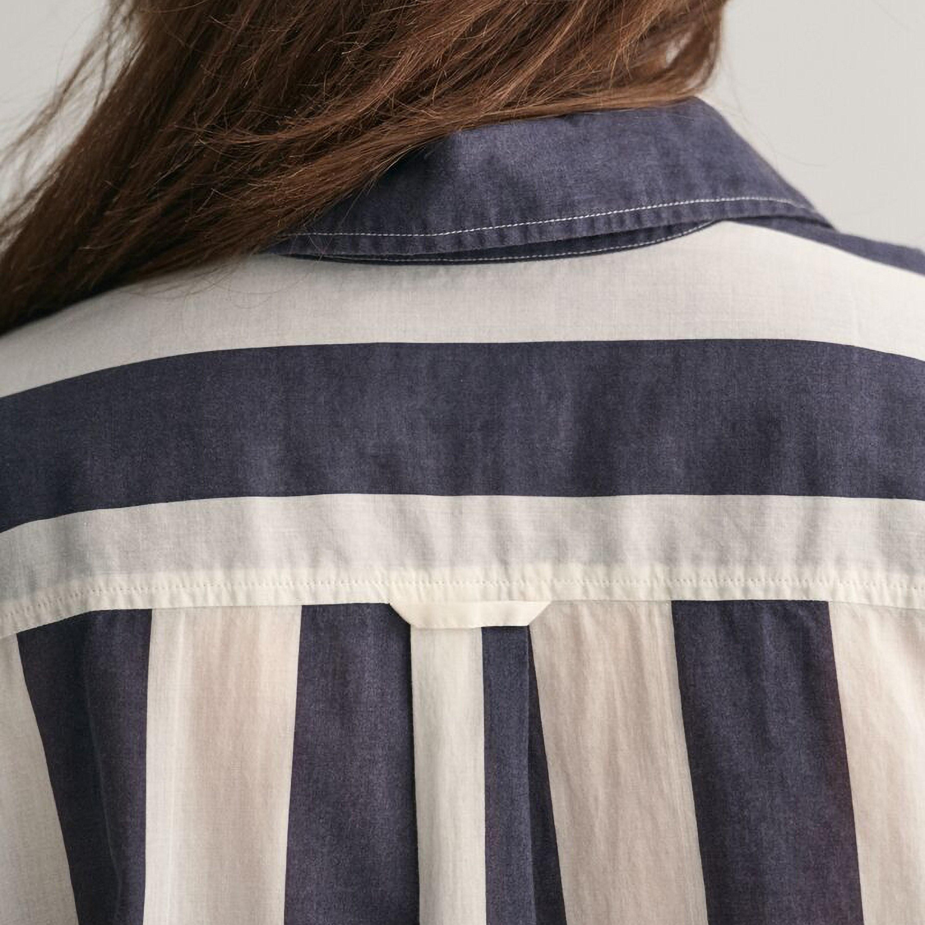 قميص نسائي مخطط بياقة وأكمام طويلة من Gant-women-clothing-shirtsandblouses-shirts-image-2