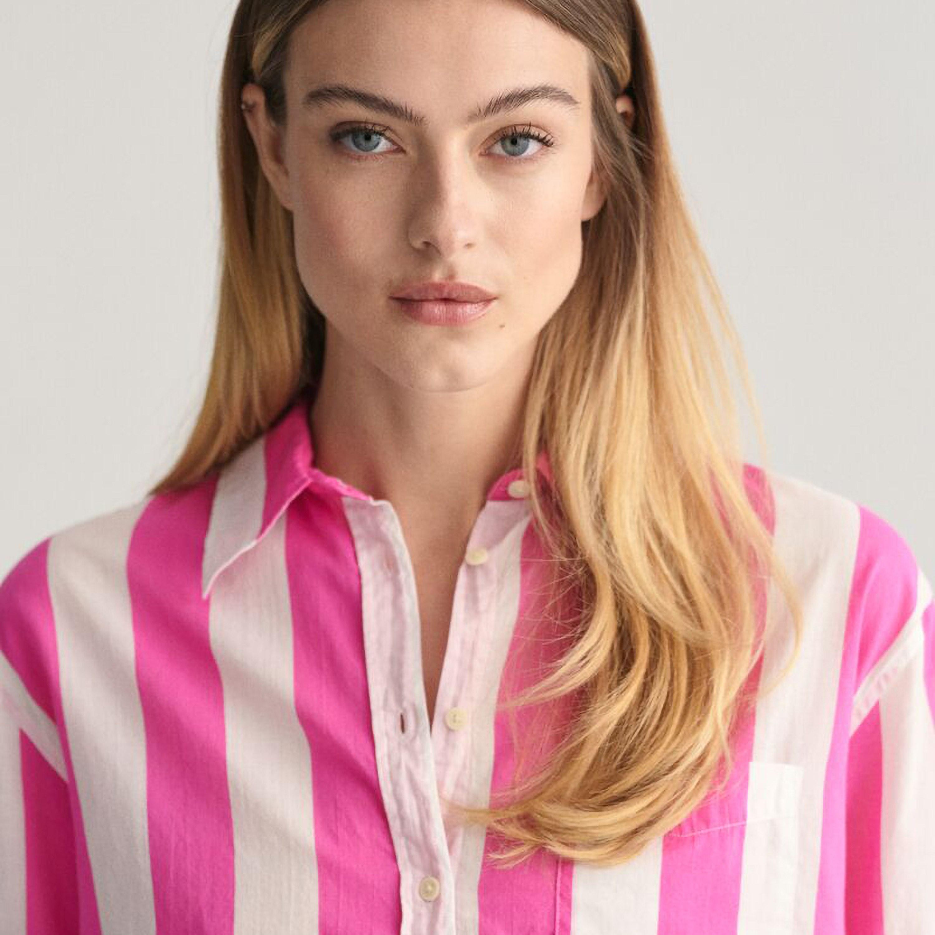 قميص نسائي مخطط بياقة وأكمام طويلة من Gant-women-clothing-shirtsandblouses-shirts-image-7