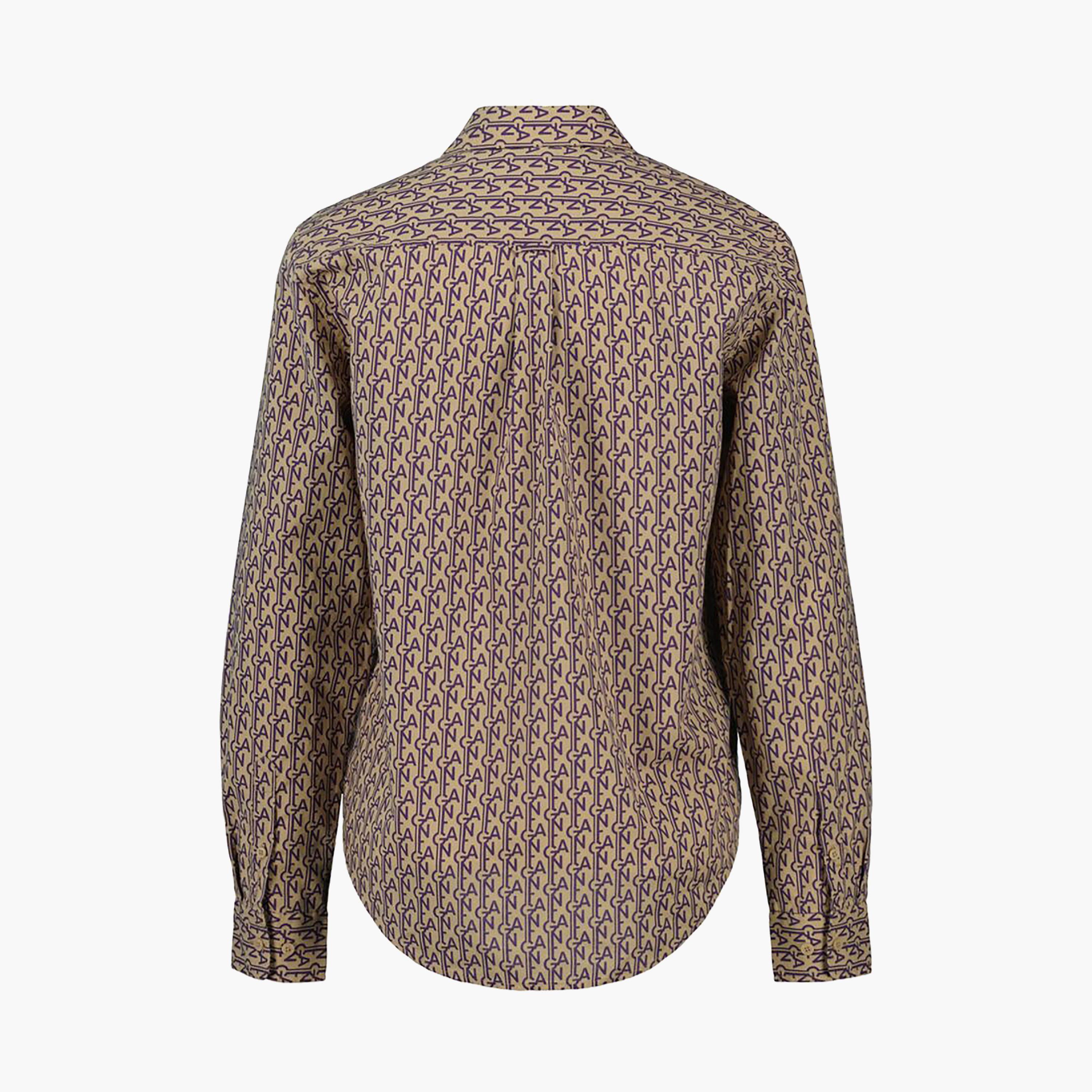 Gant Regular Fit Monogram Collared Long Sleeves Women's Shirt-women-clothing-shirtsandblouses-shirts-image-2