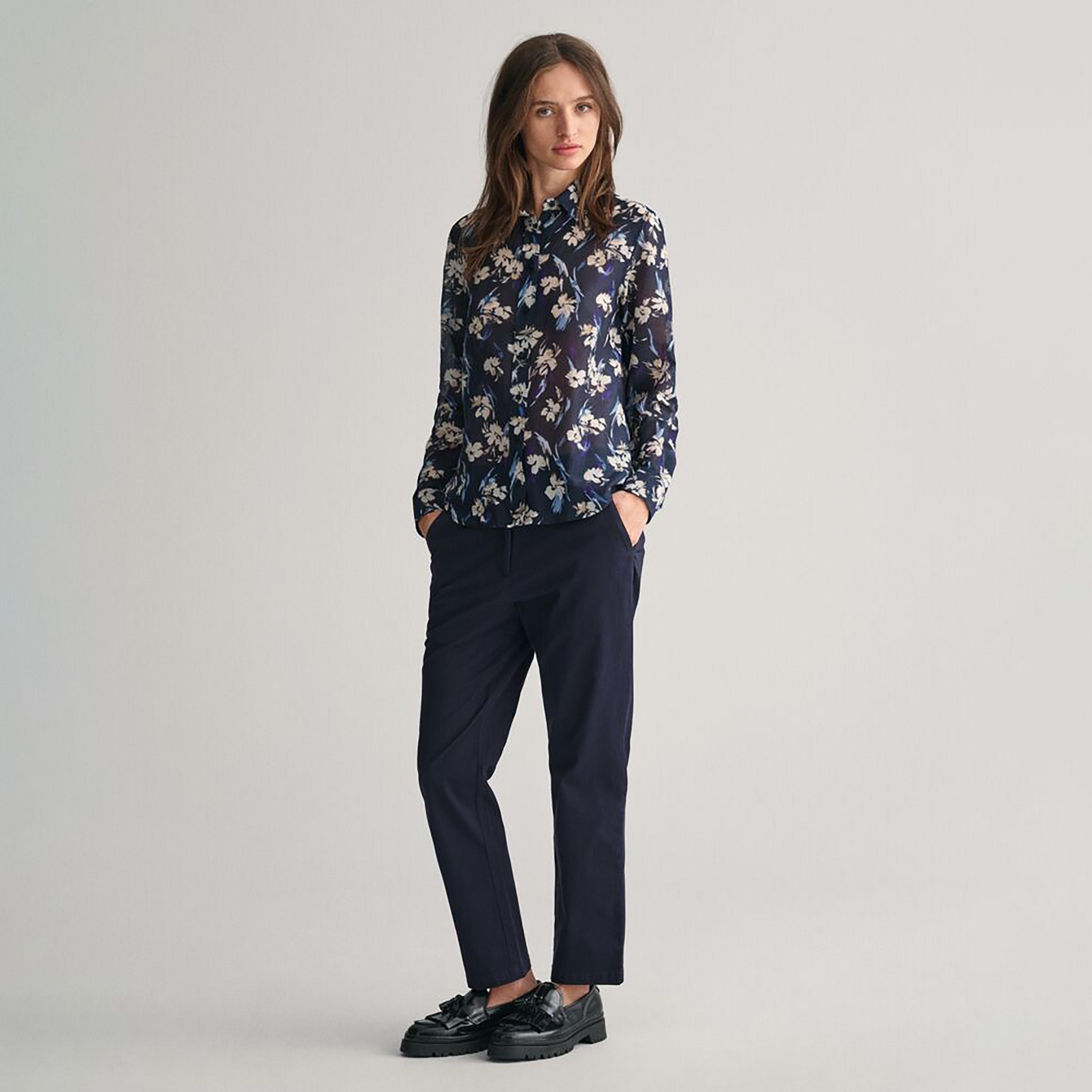 Gant Regular Fit Floral Print Collared Long Sleeves Women's Shirt-women-clothing-shirtsandblouses-shirts-image-3