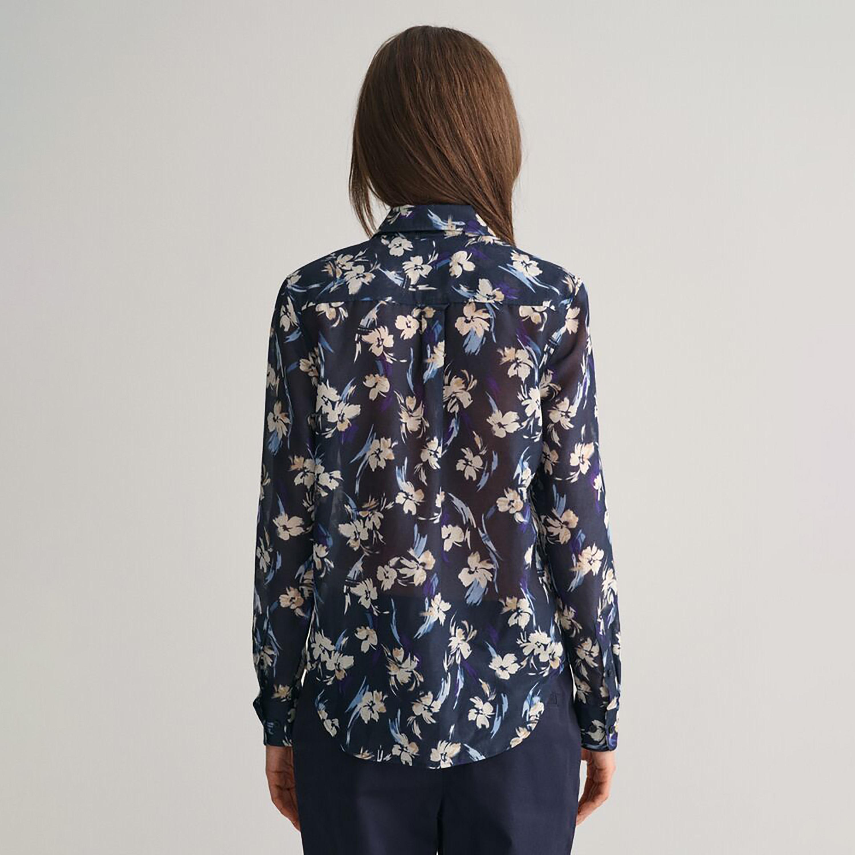 Gant Regular Fit Floral Print Collared Long Sleeves Women's Shirt-women-clothing-shirtsandblouses-shirts-image-4