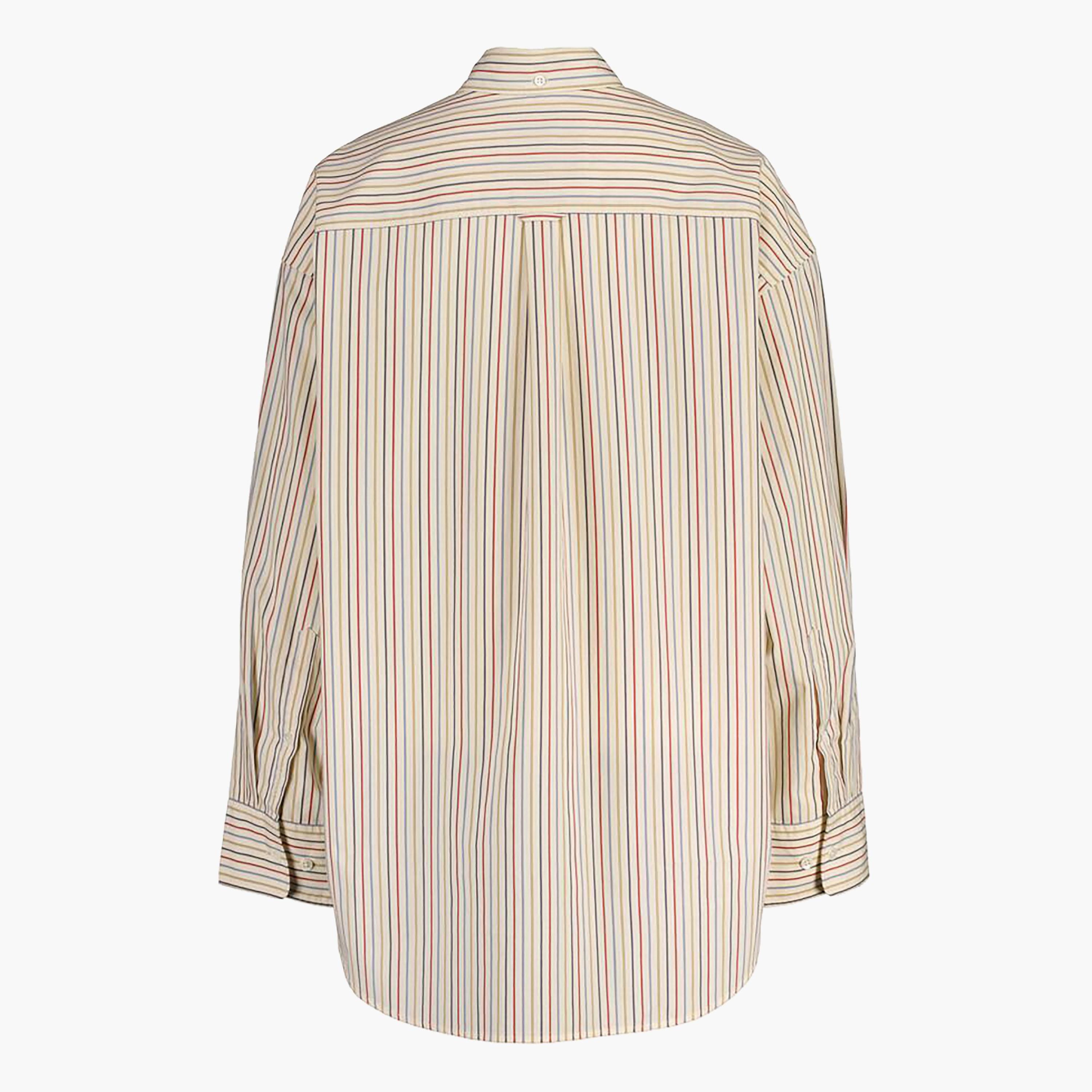 قميص نسائي مخطط بأزرار سفلية وأكمام طويلة من Gant مقاس كبير-women-clothing-shirtsandblouses-shirts-image-4