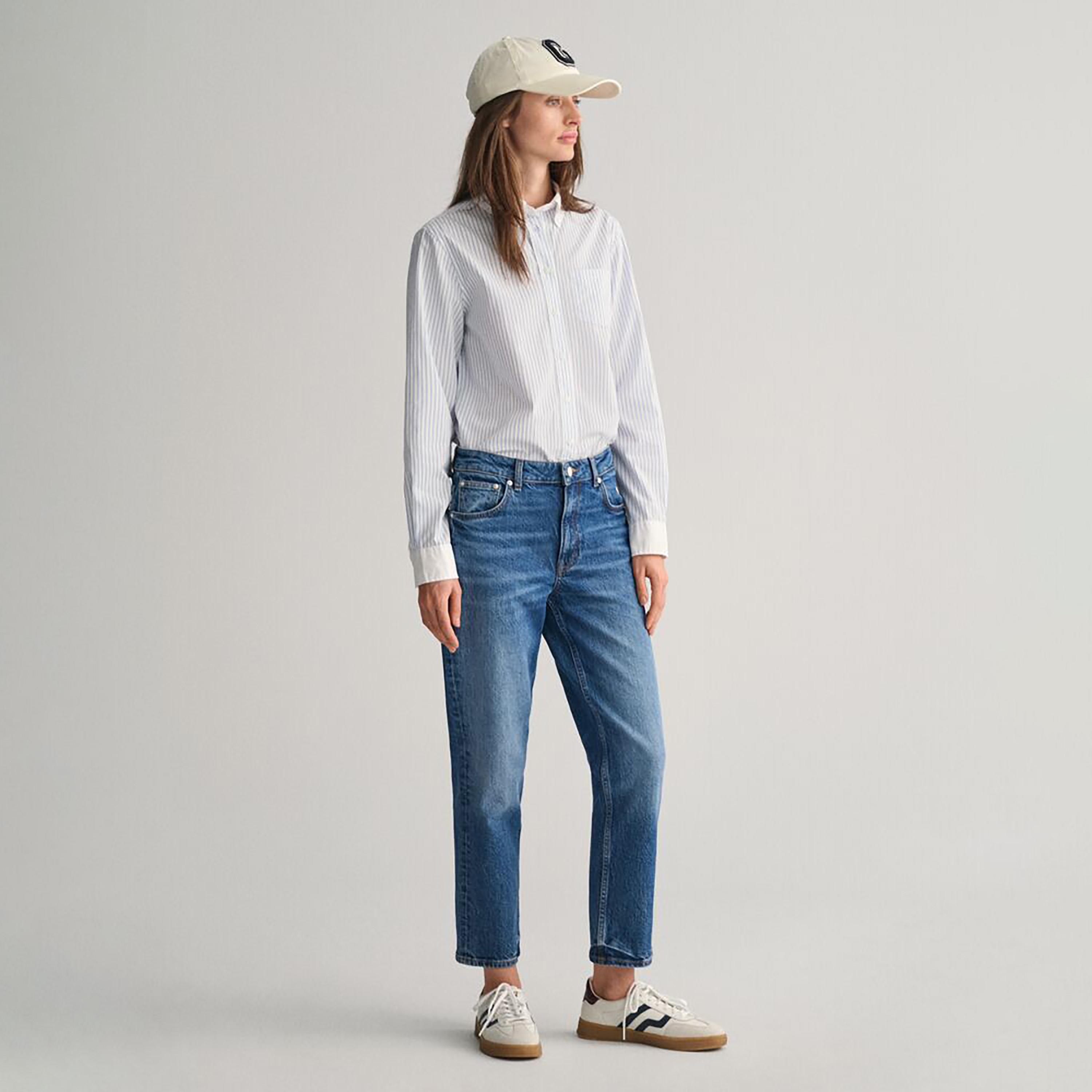 Gant Regular Fit Striped Button-Down Collar Long Sleeves Women's Shirt-women-clothing-shirtsandblouses-shirts-image-3