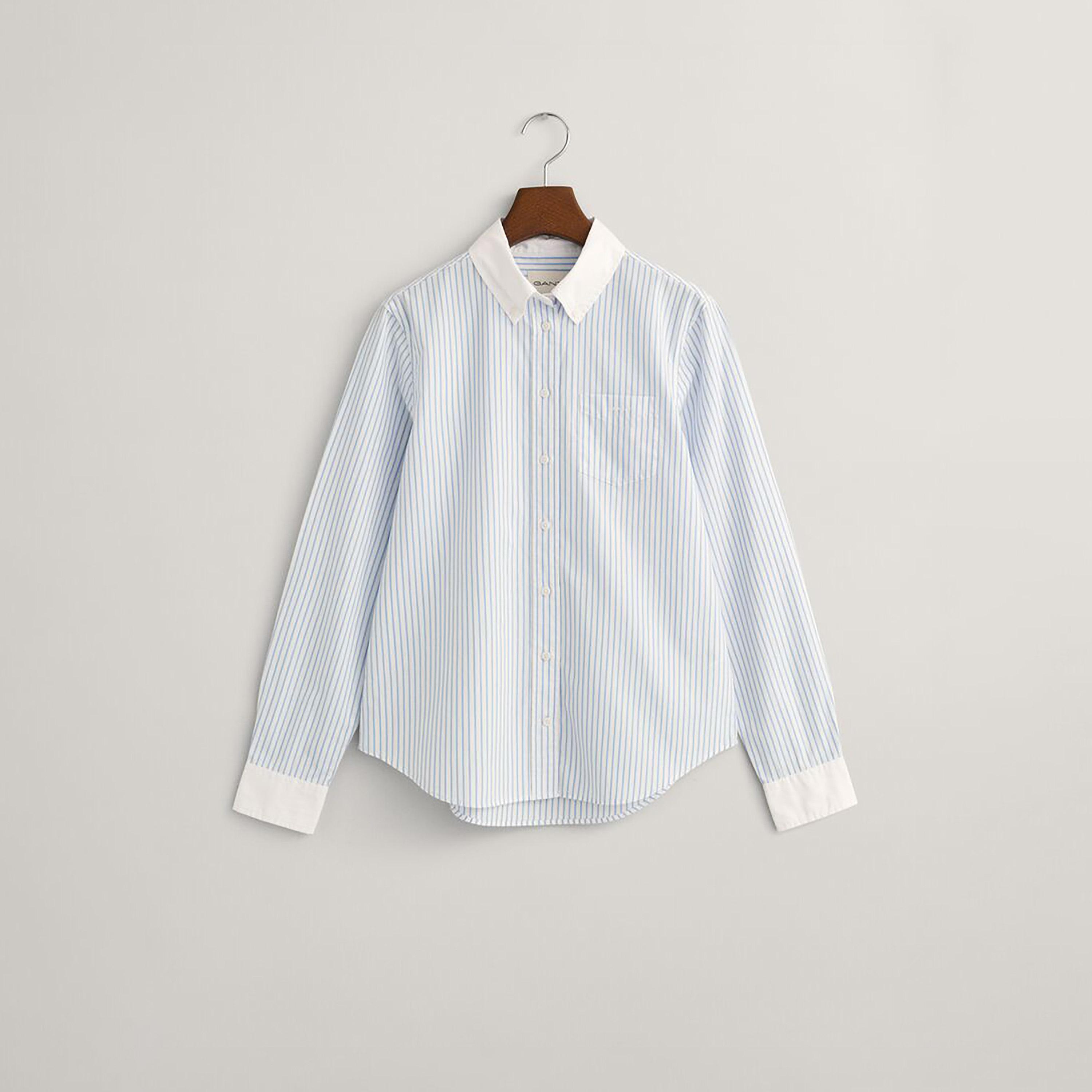 Gant Regular Fit Striped Button-Down Collar Long Sleeves Women's Shirt-women-clothing-shirtsandblouses-shirts-image-5