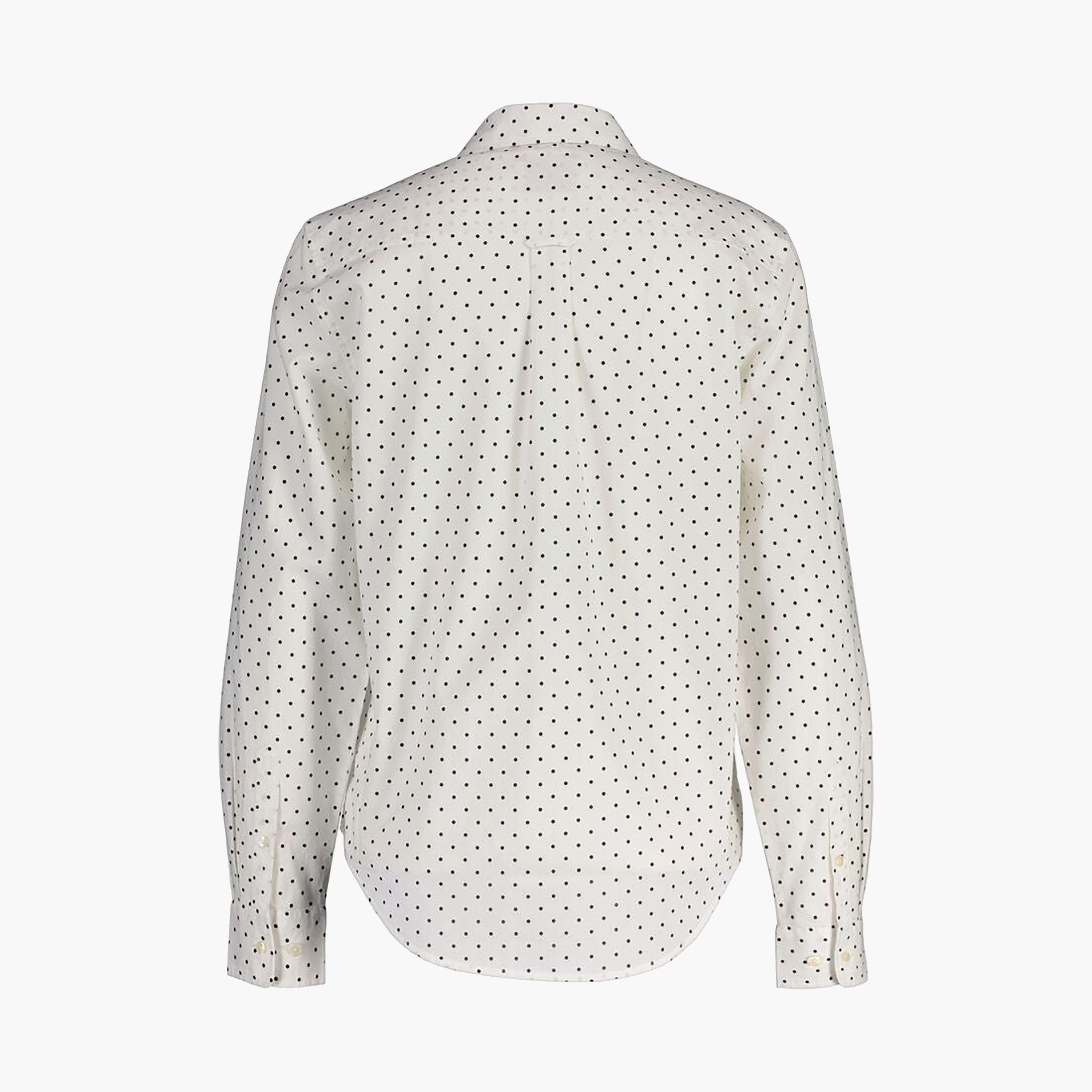 قميص نسائي من Gant ذو ياقة منقطة وأكمام طويلة-women-clothing-shirtsandblouses-shirts-image-2