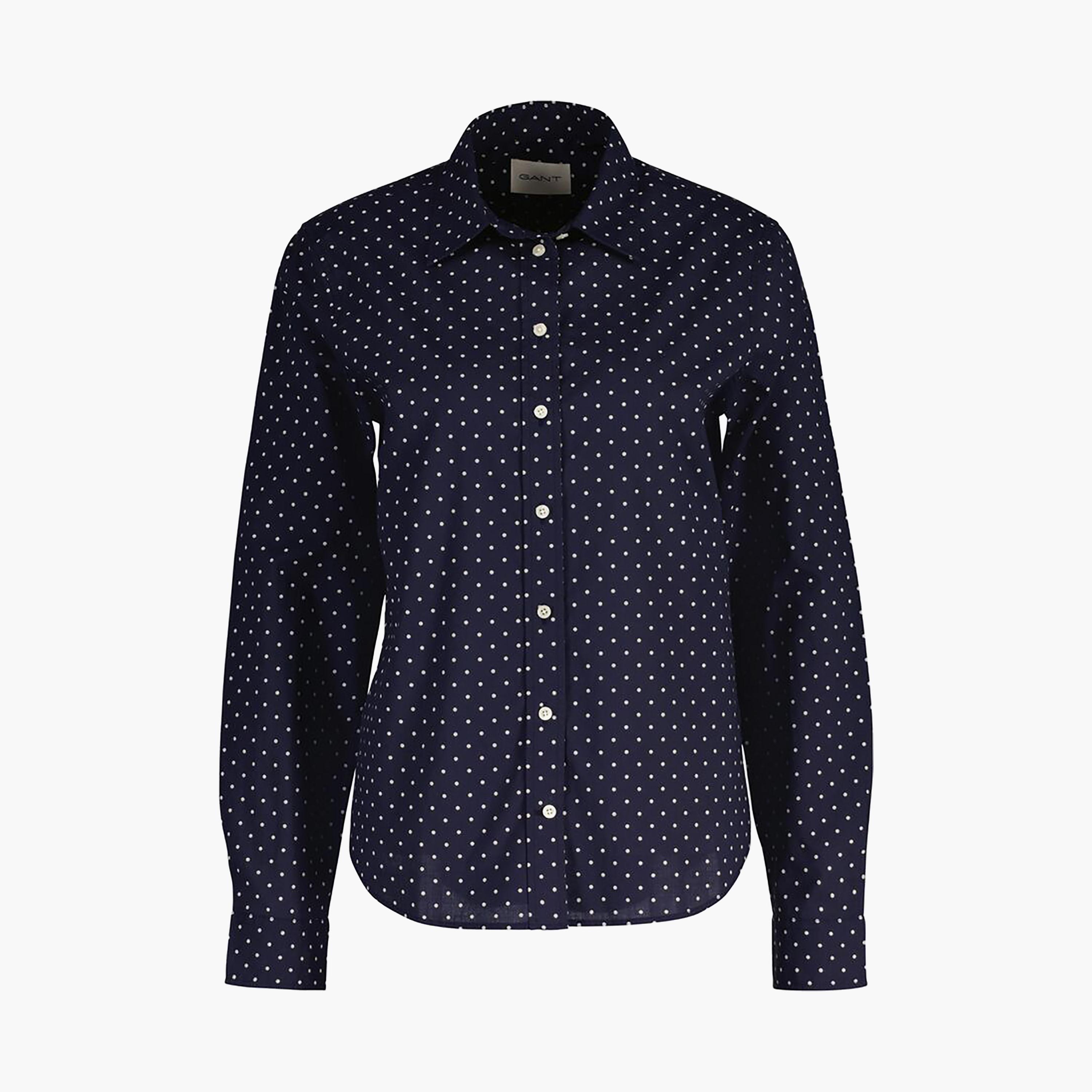 Gant Regular Fit Polka Dots Collared Long Sleeves Women's Shirt-women-clothing-shirtsandblouses-shirts-image-3