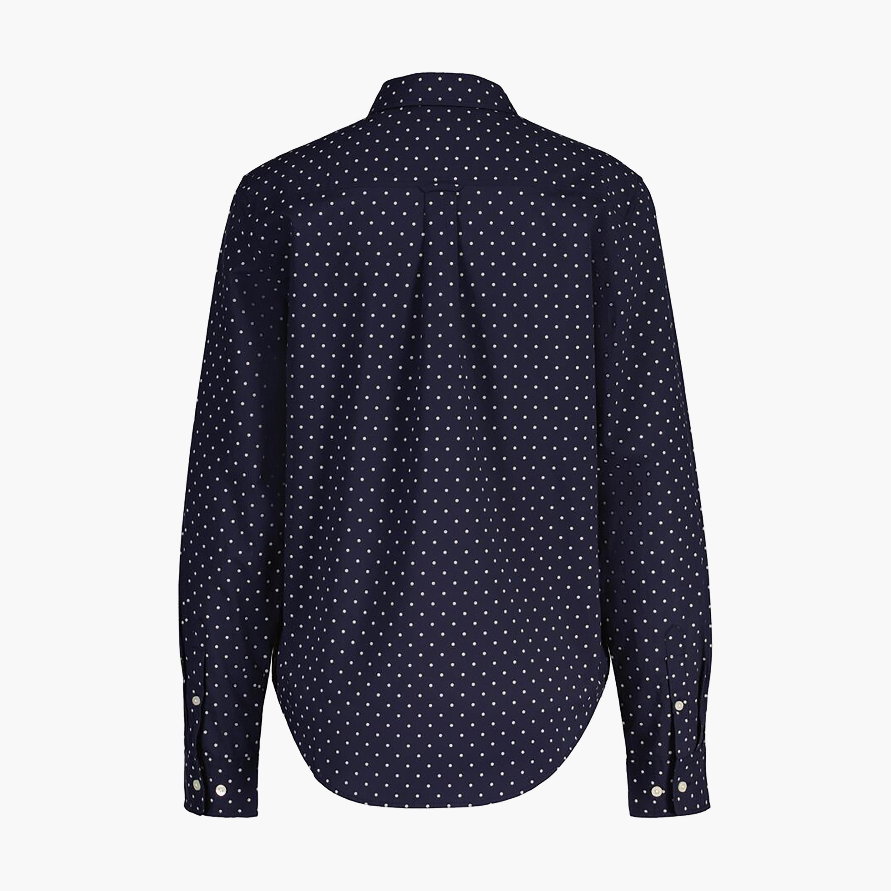 Gant Regular Fit Polka Dots Collared Long Sleeves Women's Shirt-women-clothing-shirtsandblouses-shirts-image-4