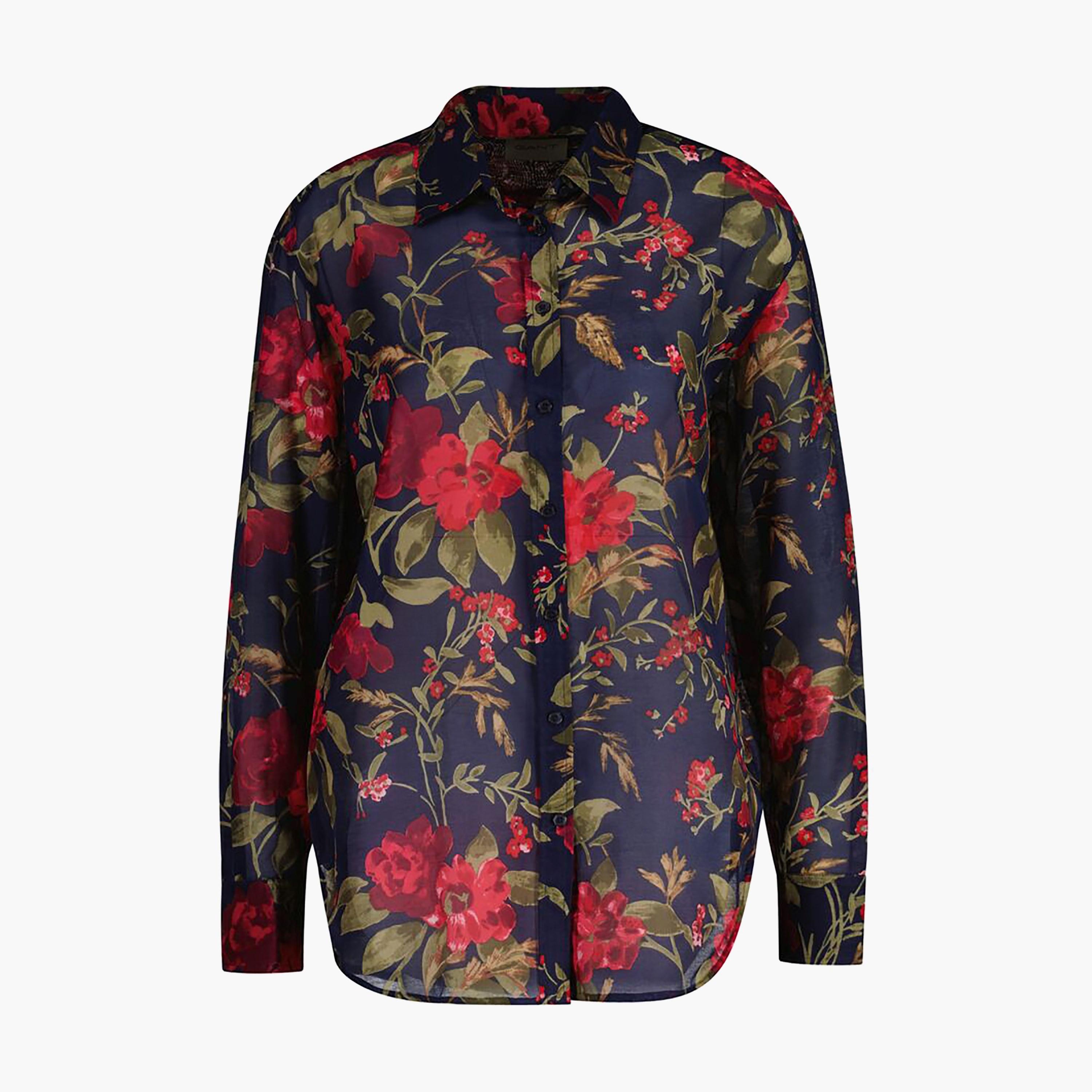Gant Relaxed Fit Floral Print Collared Long Sleeves Women's Shirt-women-clothing-shirtsandblouses-shirts-image-3