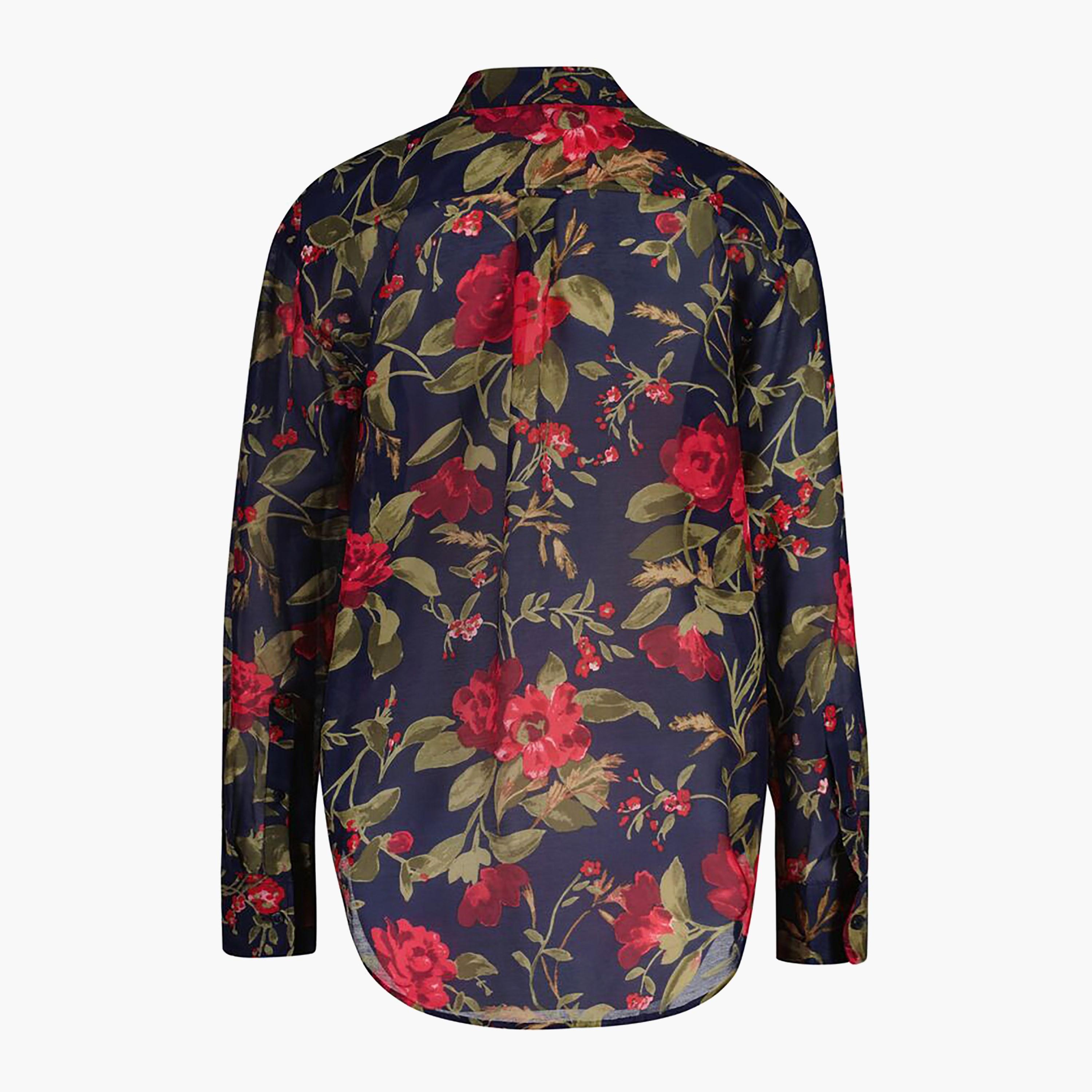 Gant Relaxed Fit Floral Print Collared Long Sleeves Women's Shirt-women-clothing-shirtsandblouses-shirts-image-4