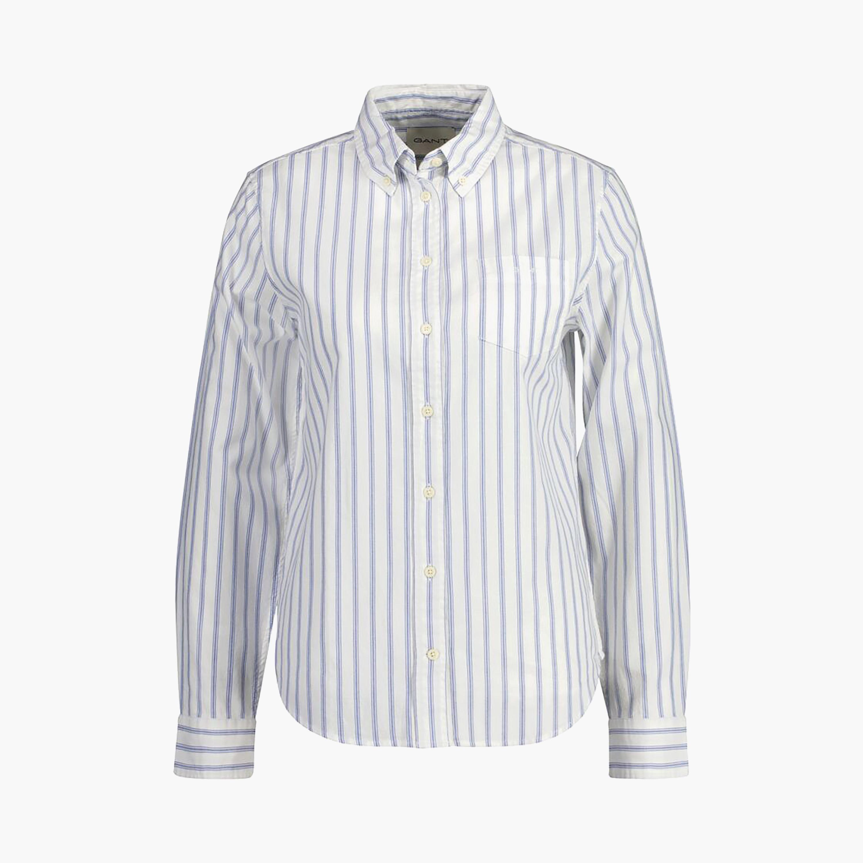 Gant Regular Fit Striped Button-Down Collar Long Sleeves Women's Shirt-women-clothing-shirtsandblouses-shirts-image-1