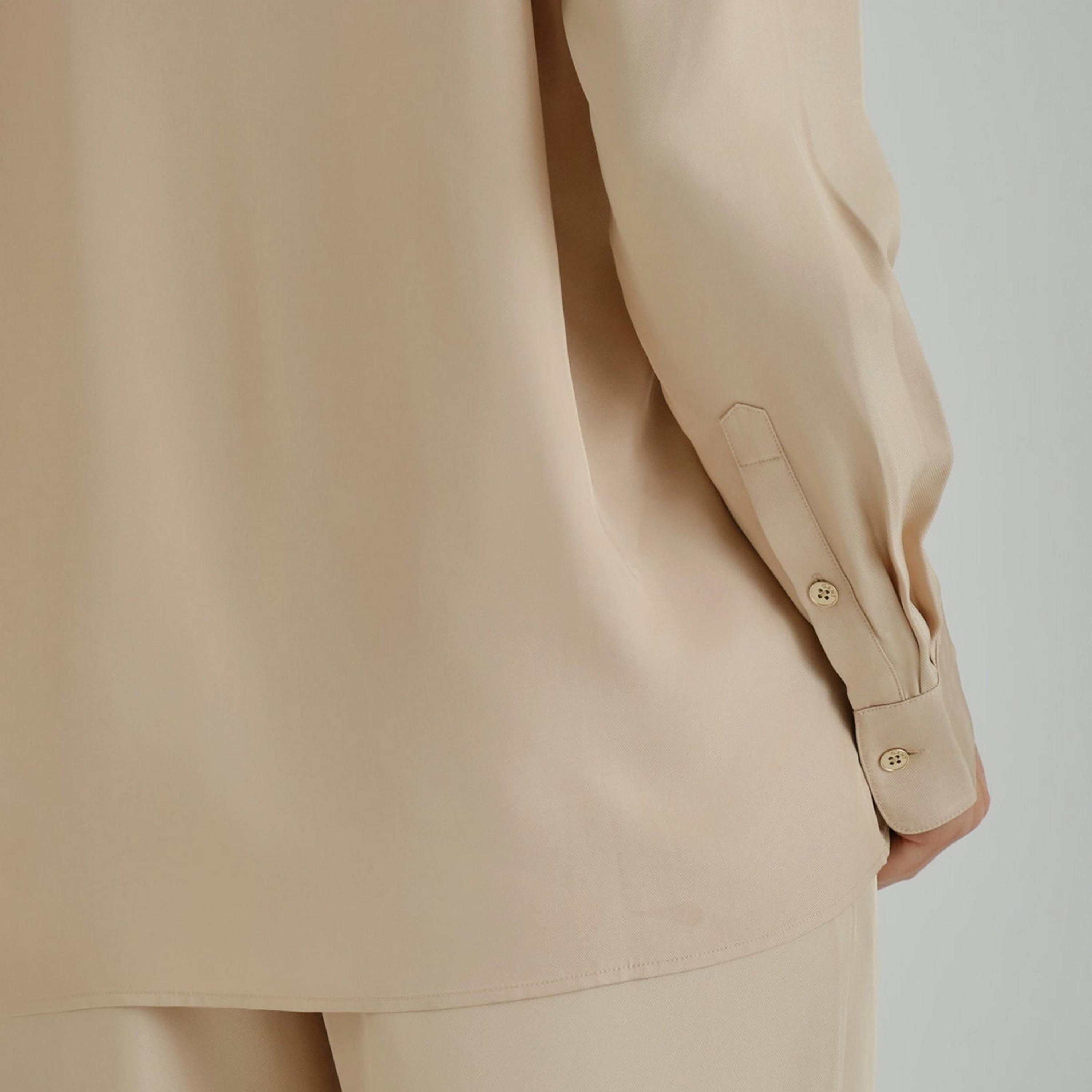 بلوزة نسائية بقصة عادية وسادة بياقة كلاسيكية وأكمام طويلة من غانت-women-clothing-shirtsandblouses-blouses-image-3
