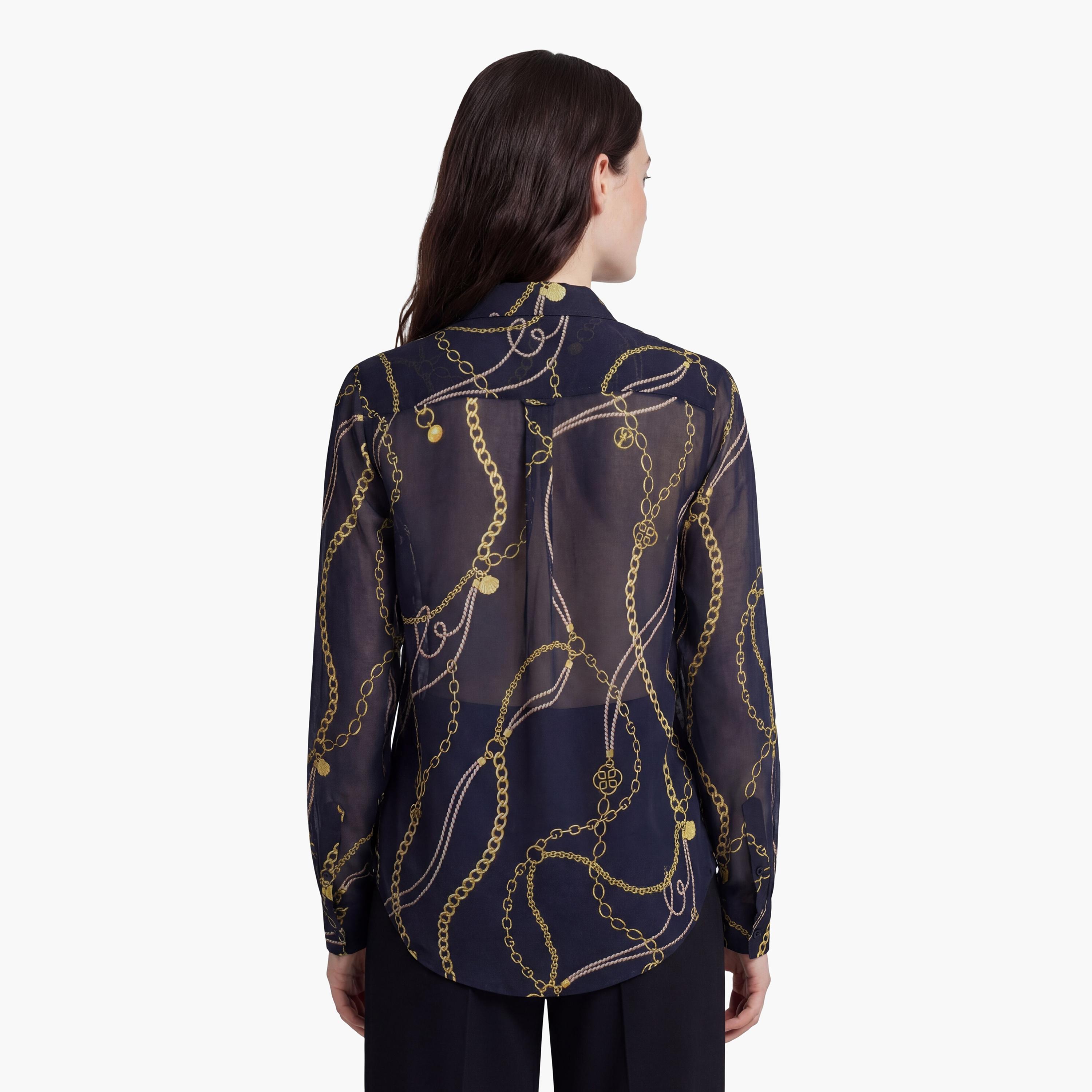 Gant Regular Fit Printed Spread Collar Long Sleeves Women's Shirt-women-clothing-shirtsandblouses-shirts-image-4