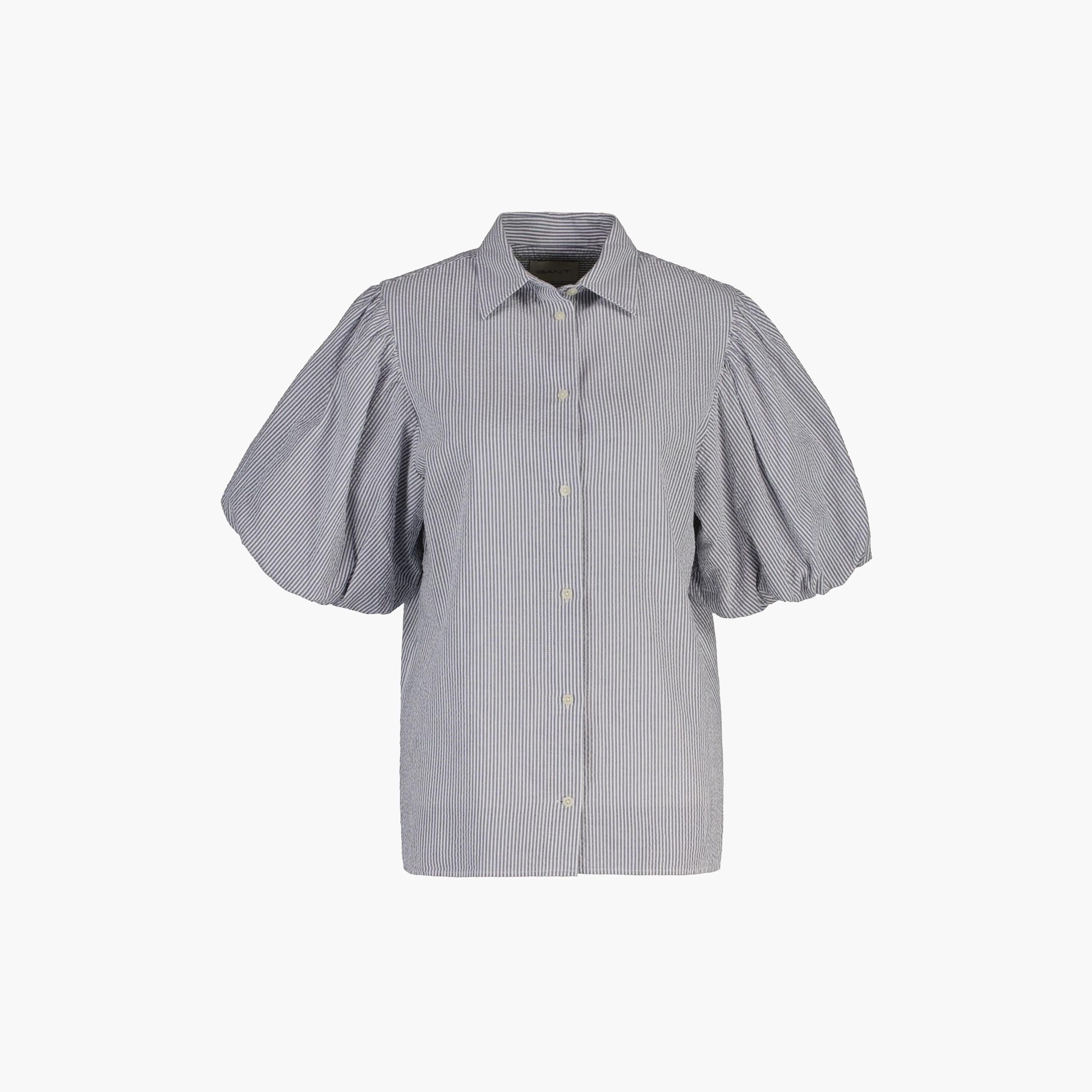 Gant Blue Striped Cotton Spread Collar Women's Shirt Style Top-women-clothing-shirtsandblouses-blouses-image-5