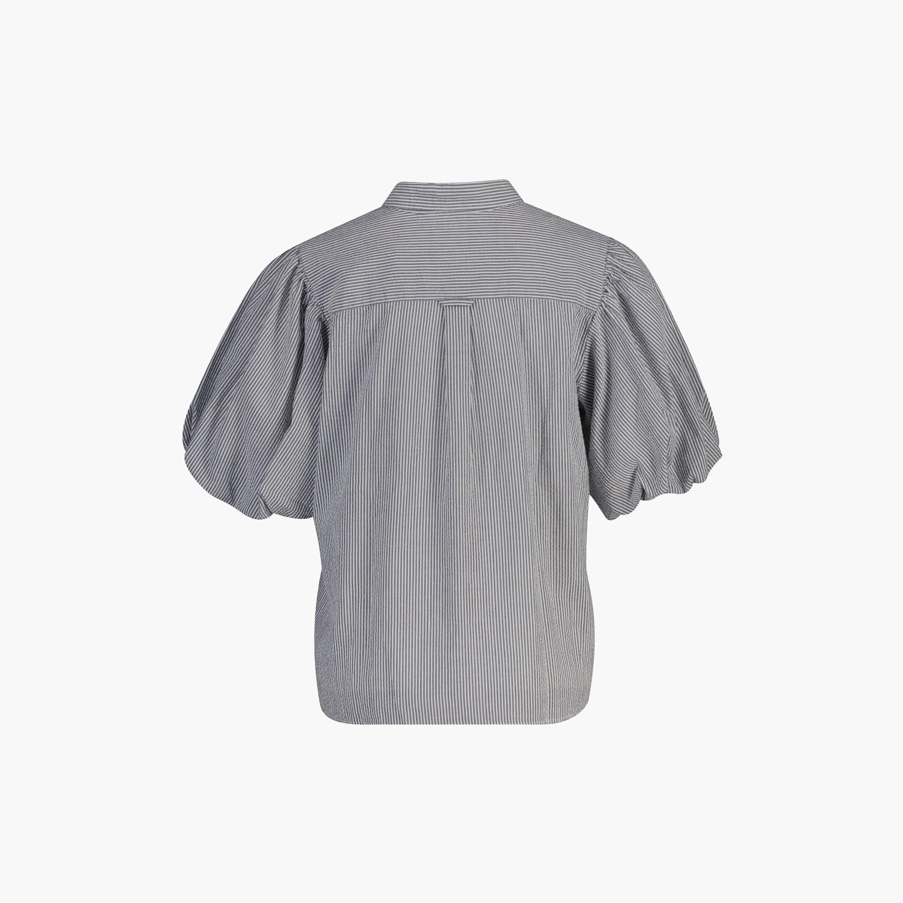 Gant Blue Striped Cotton Spread Collar Women's Shirt Style Top-women-clothing-shirtsandblouses-blouses-image-6