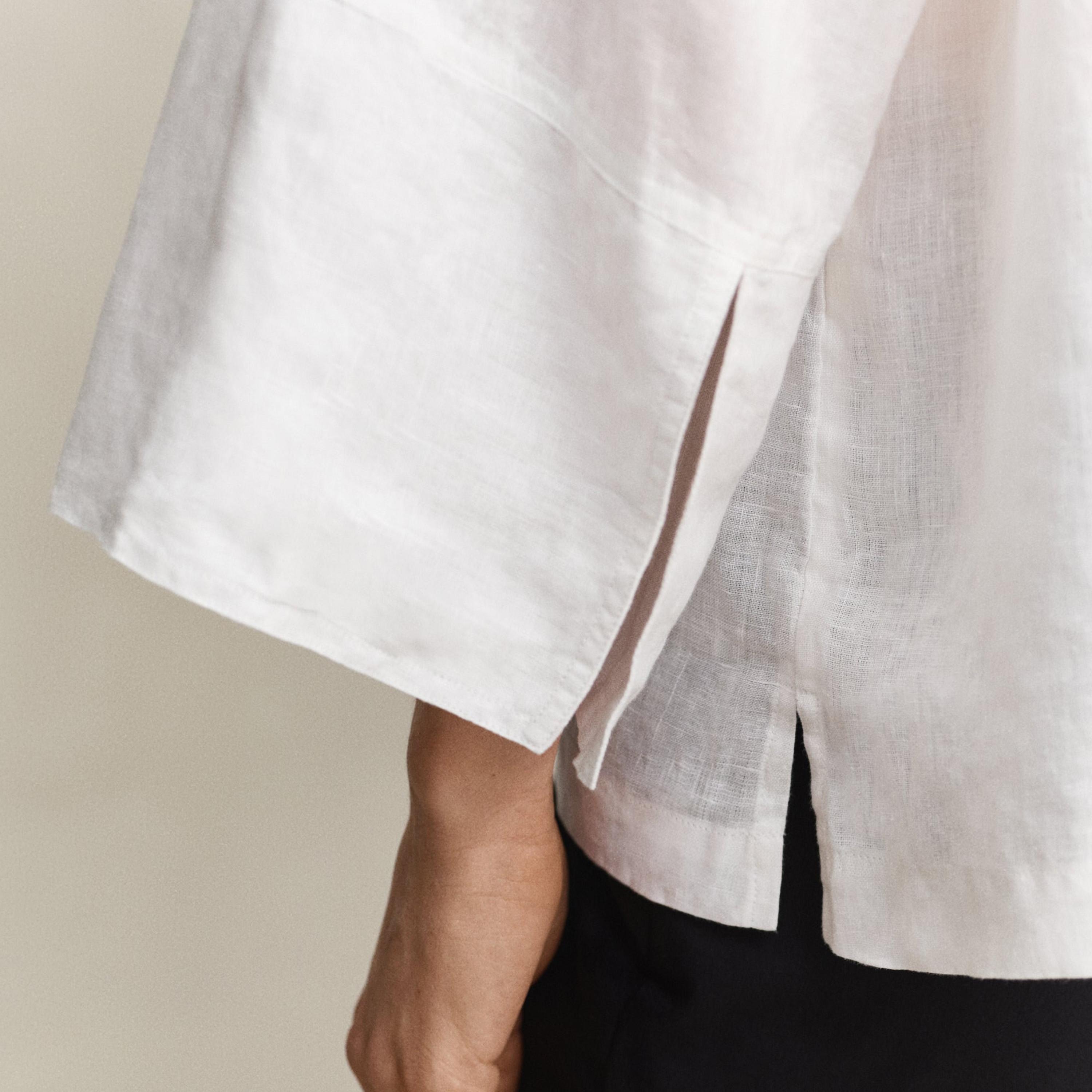 Gant White Linen Collared Women's Top-women-clothing-shirtsandblouses-blouses-image-6