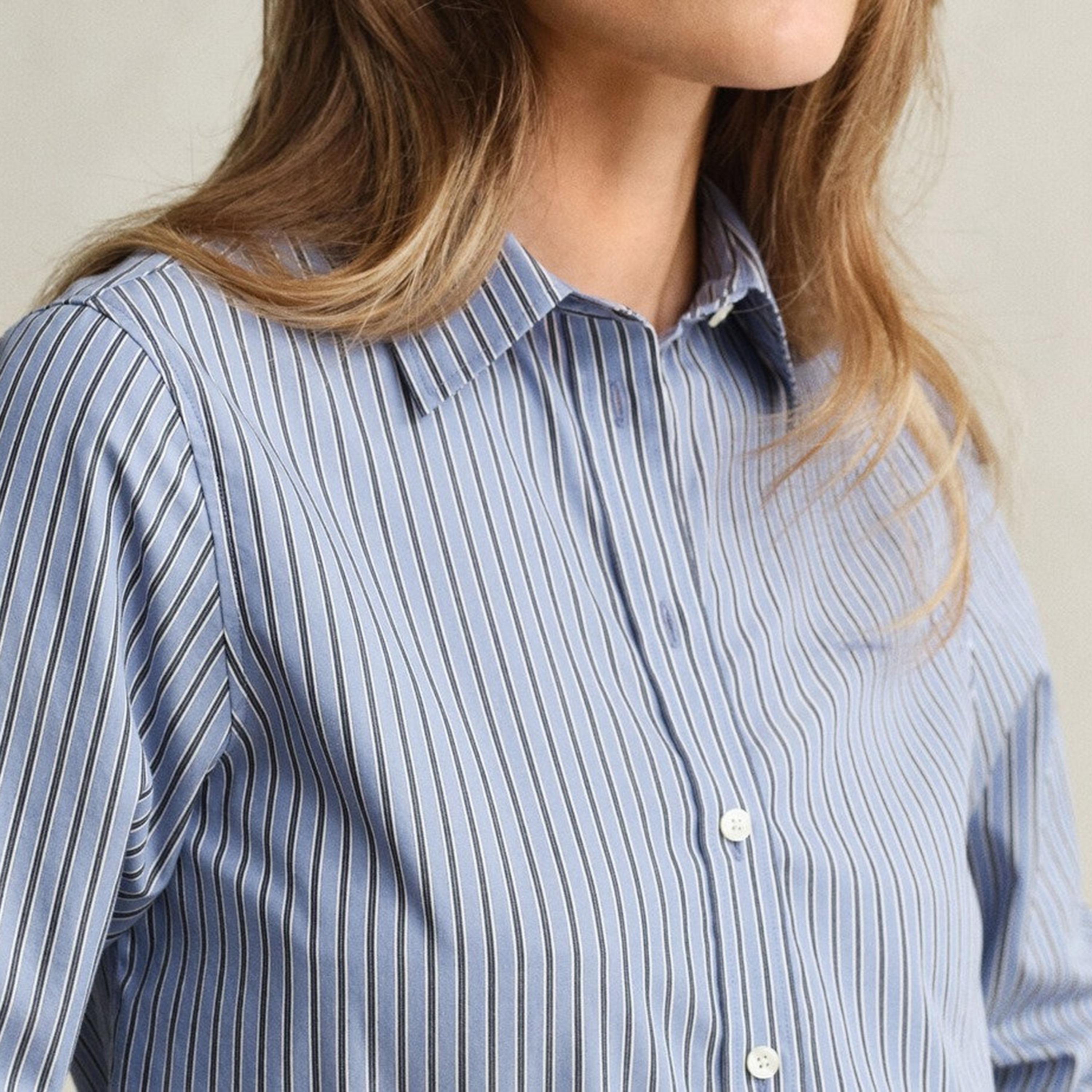 Gant Regular Fit Striped Point Collar Long Sleeves Women's Shirt-women-clothing-shirtsandblouses-shirts-image-2