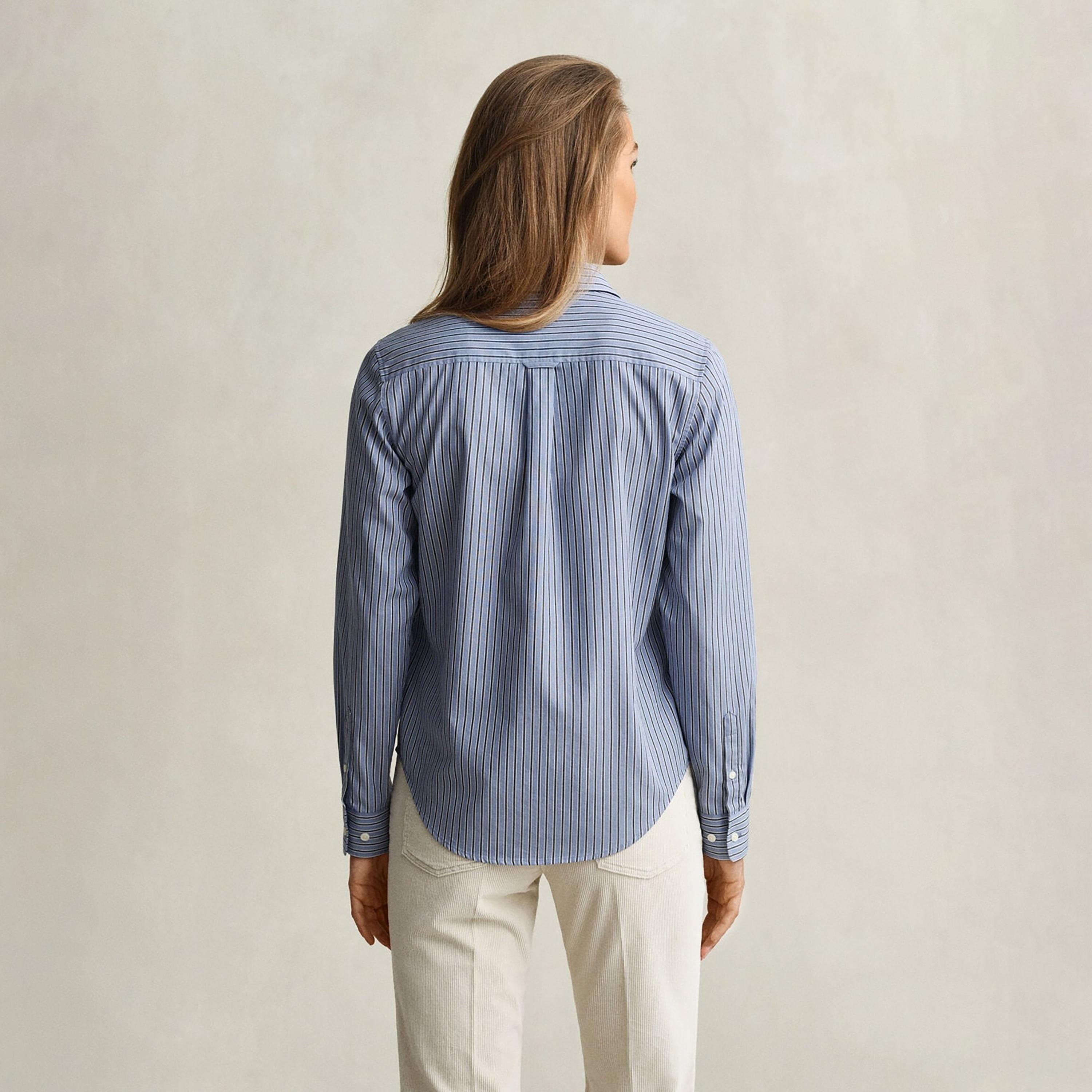 Gant Regular Fit Striped Point Collar Long Sleeves Women's Shirt-women-clothing-shirtsandblouses-shirts-image-3