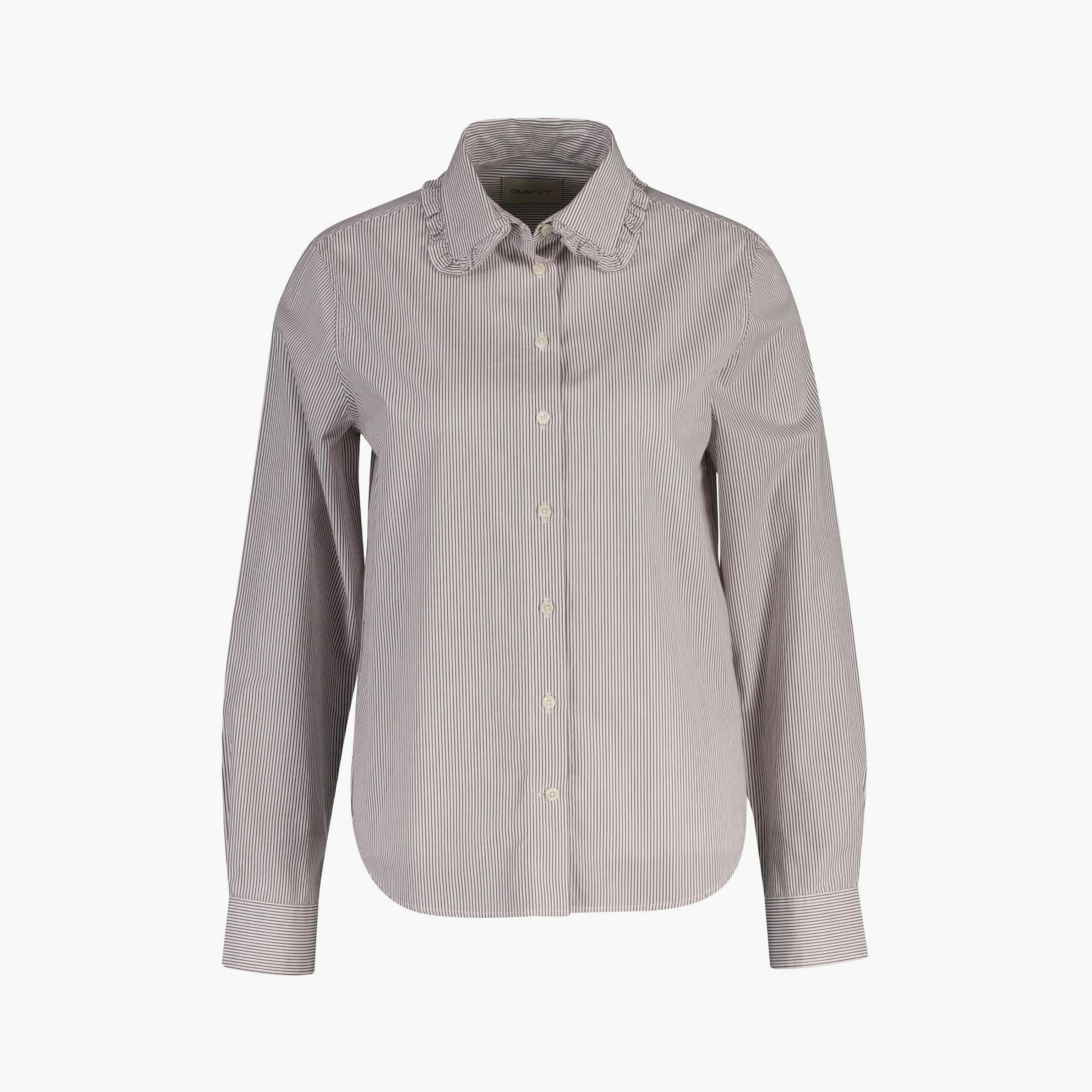 قميص نسائي بأكمام طويلة وقصة "ريجيولار فيت" مخطط وياقة "سبريد" من جانت-women-clothing-shirtsandblouses-shirts-image-5