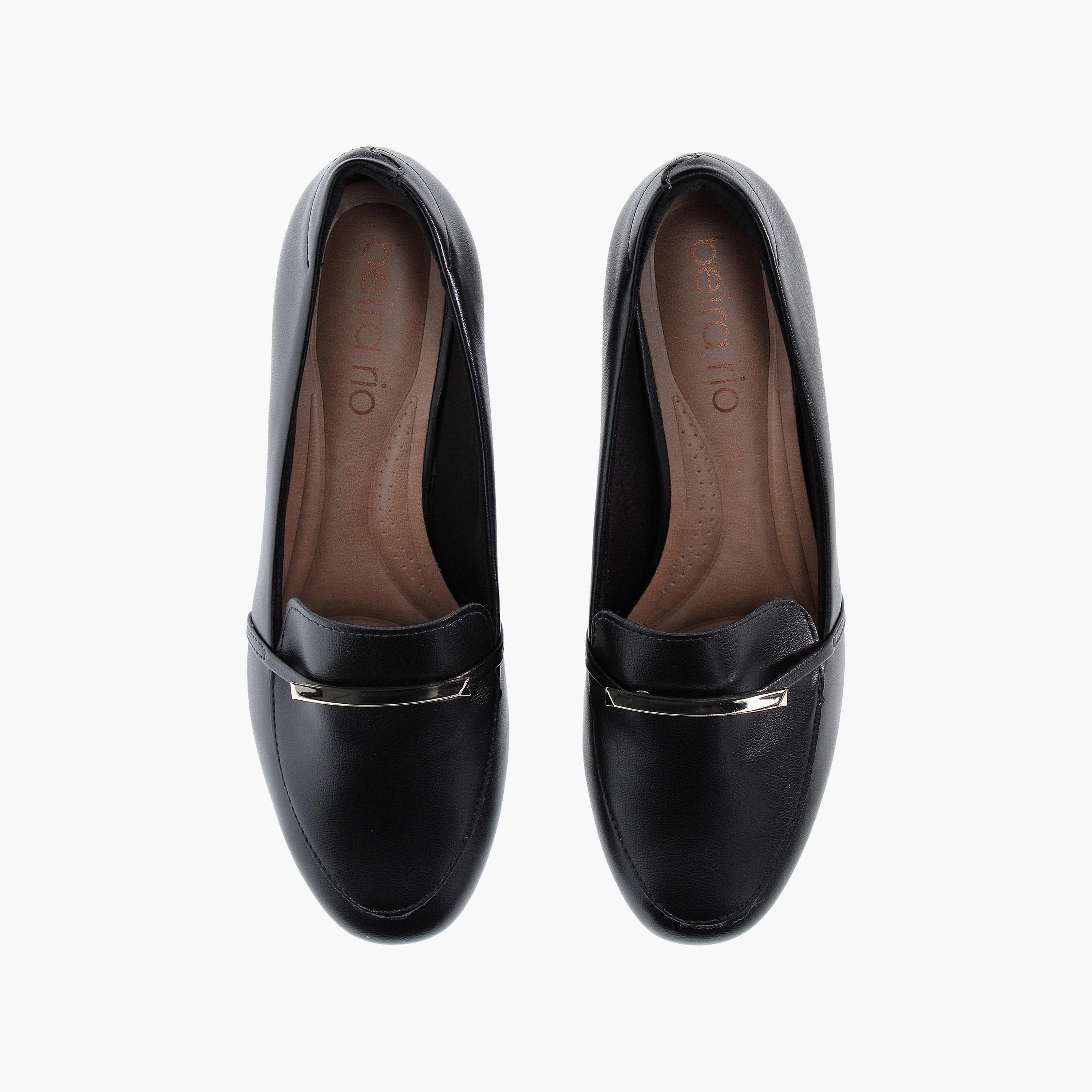حذاء لوفرز نسائي بكعب هورسبيت من بيرا ريو مع مزين بإبزيم ذهبي | 4301-103-9569-women-shoes-heels-image-5