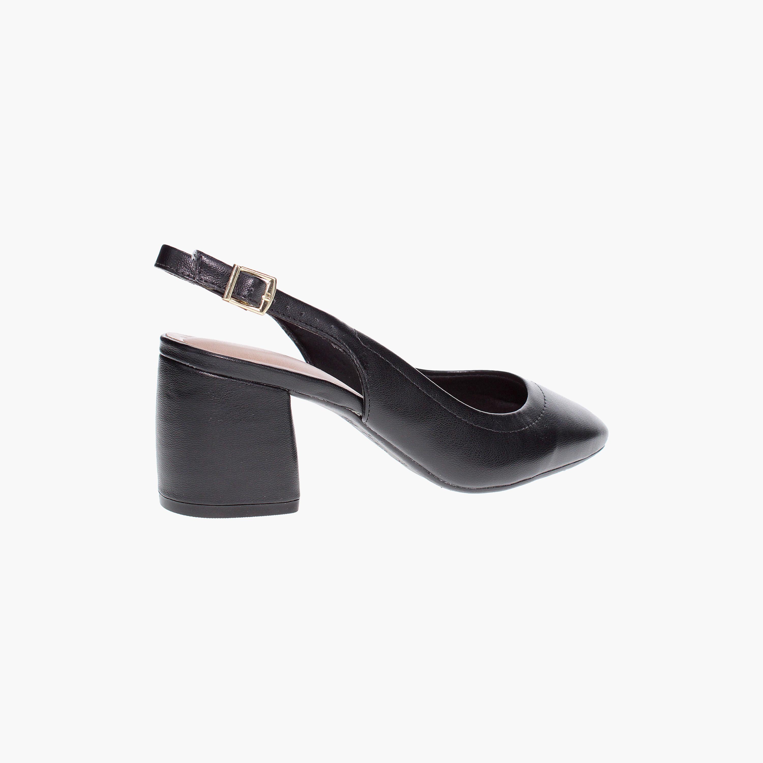 حذاء بمبز نسائي من بيرا ريو بكعب بلوك مع حزام وإبزيم خلفي | 4304-101-9569-women-shoes-heels-image-2