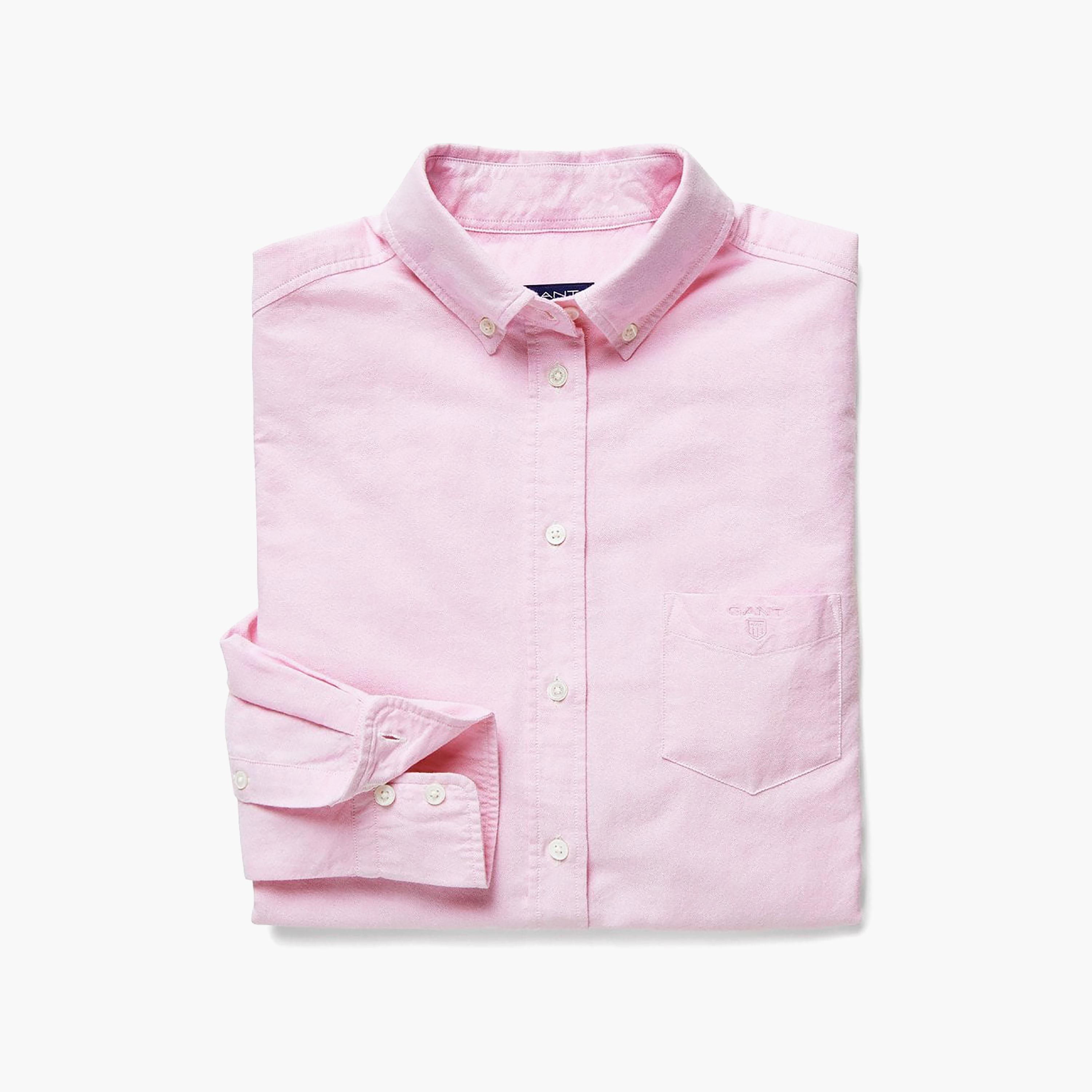 Gant Regular Fit Plain Button-Down Collar Long Sleeves Women's Shirt-women-clothing-shirtsandblouses-shirts-image-1