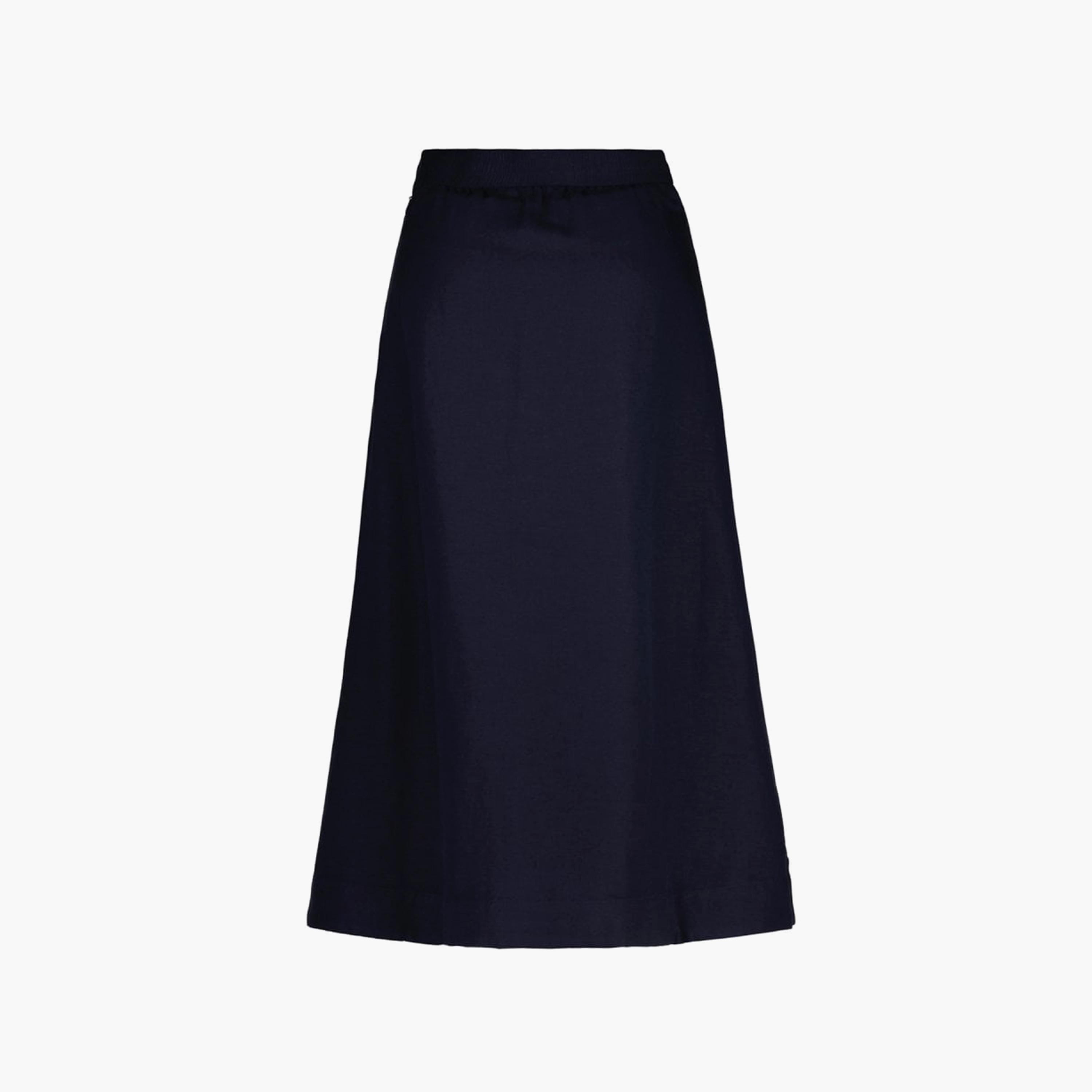 جانت سادة تنورة متوسطة الطول بخصر مرتفع-women-clothing-bottoms-skirts-image-2