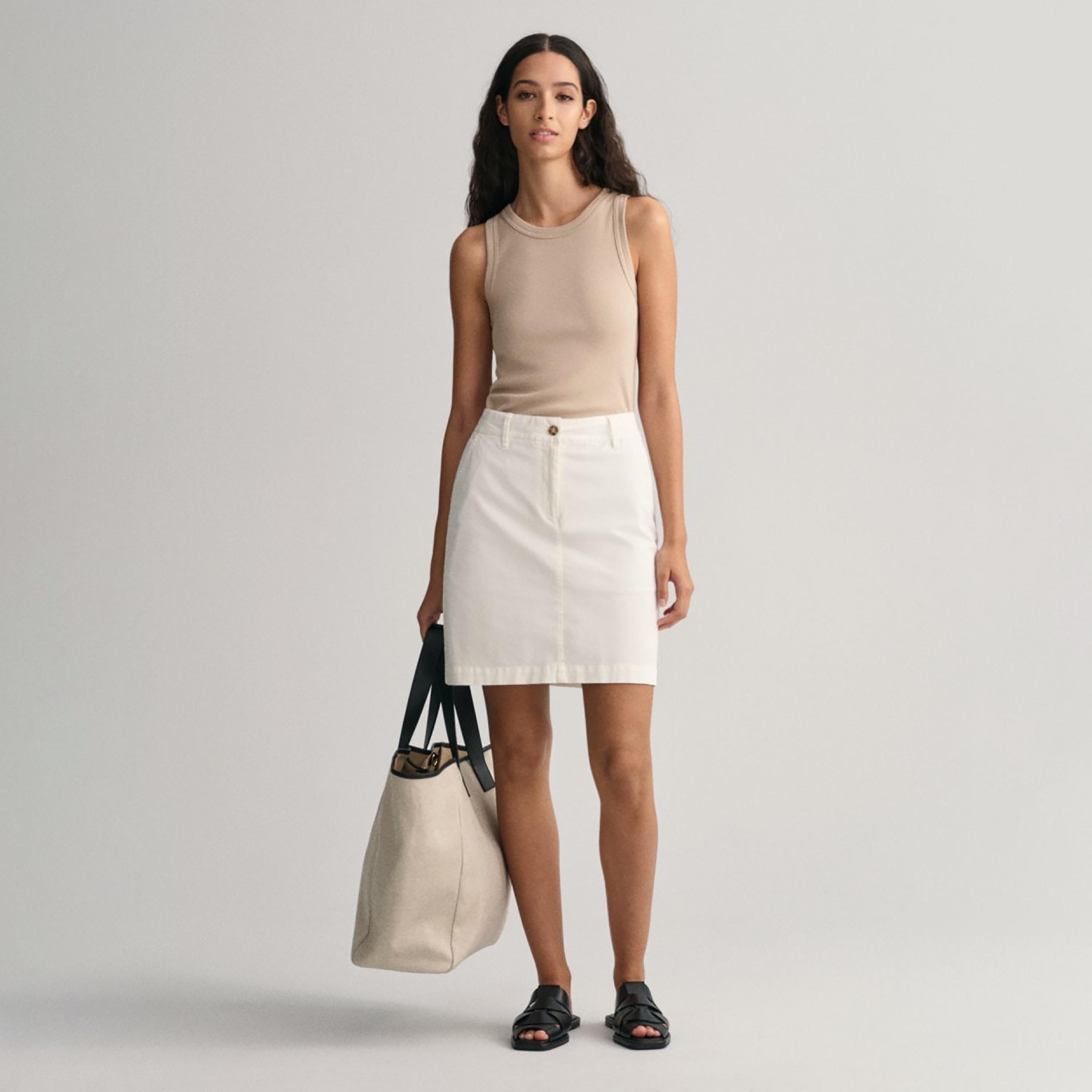 Gant Plain Mid-Rise Button Closure Chino Mini Skirt-women-clothing-bottoms-skirts-image-3