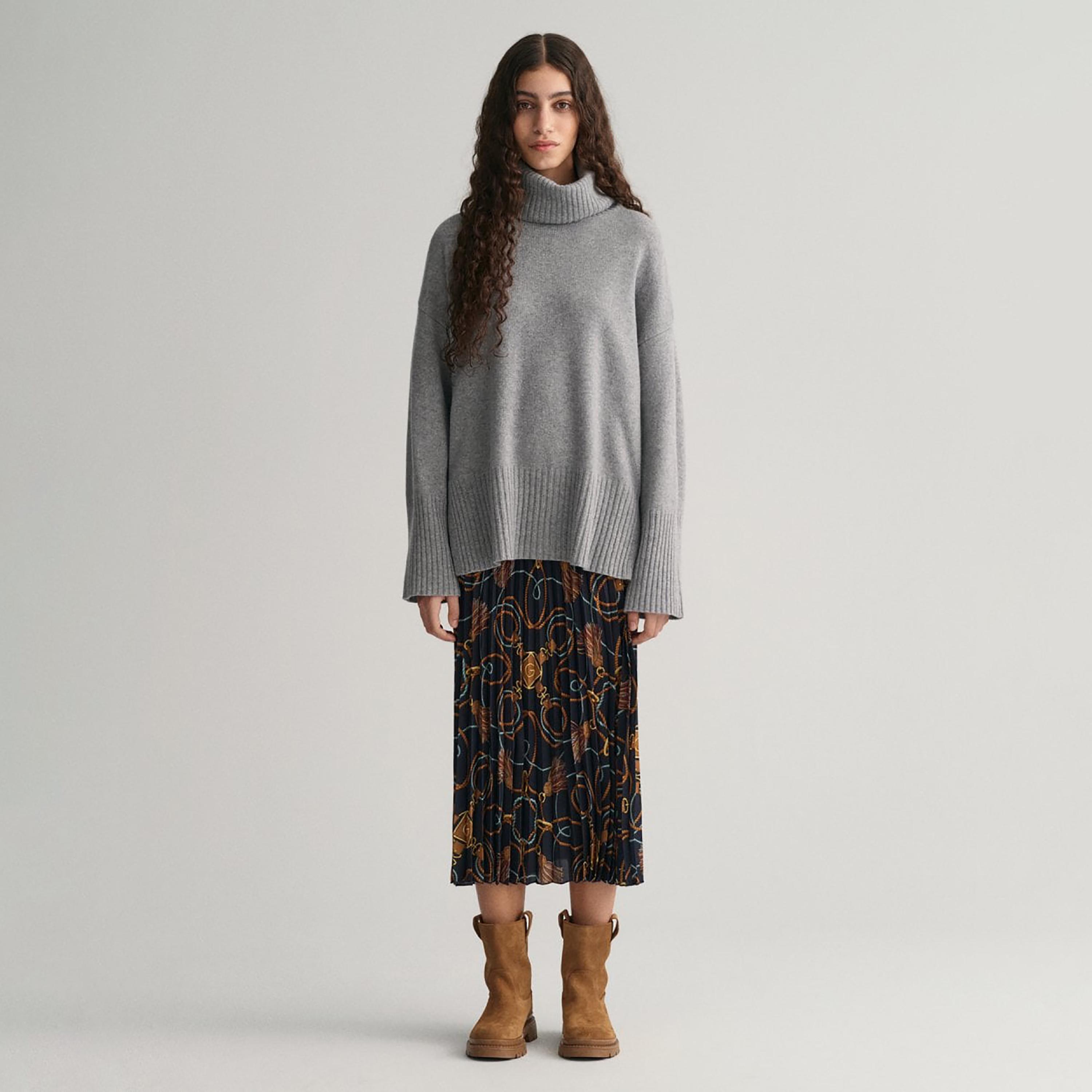 Gant Rope Print Mid-Rise Zip Closure Pleated Midi Skirt-women-clothing-bottoms-skirts-image-2