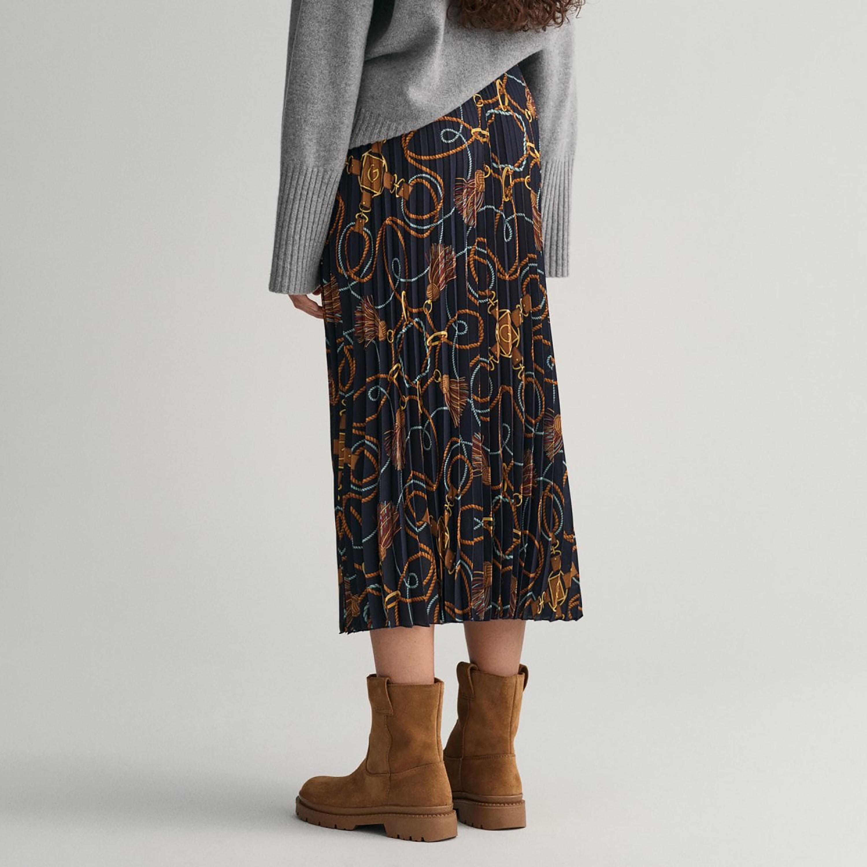 Gant Rope Print Mid-Rise Zip Closure Pleated Midi Skirt-women-clothing-bottoms-skirts-image-4