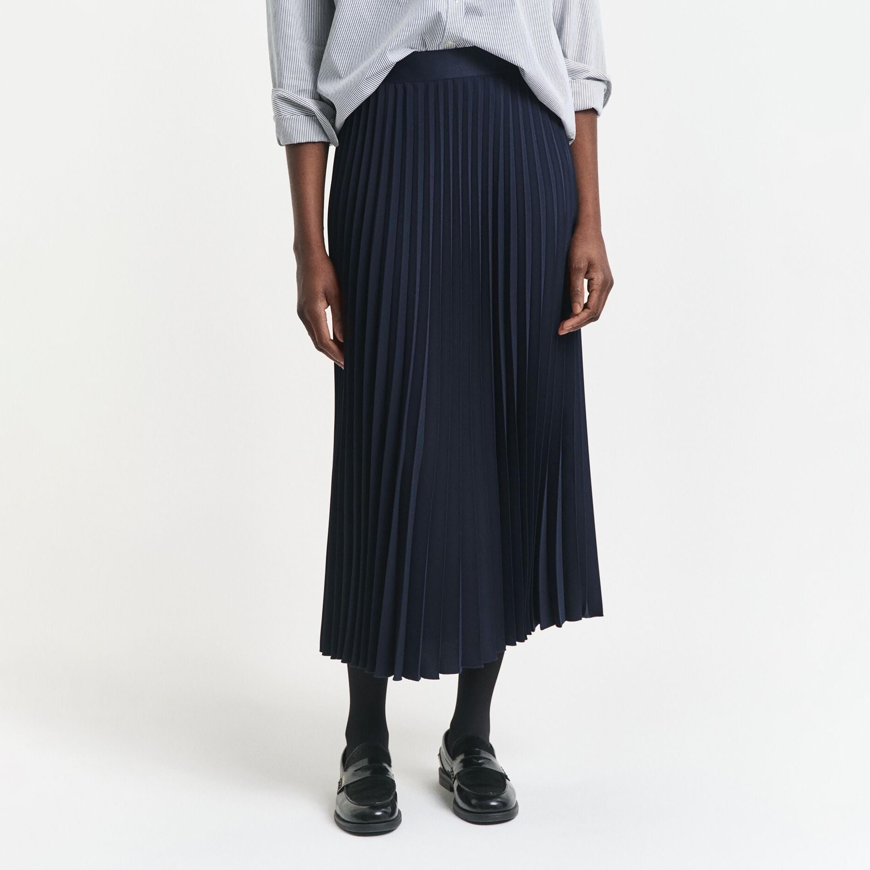 تنورة "ميدي" نسائية "بنسل" بكسرات - أزرق من جانت-women-clothing-bottoms-skirts-image-4