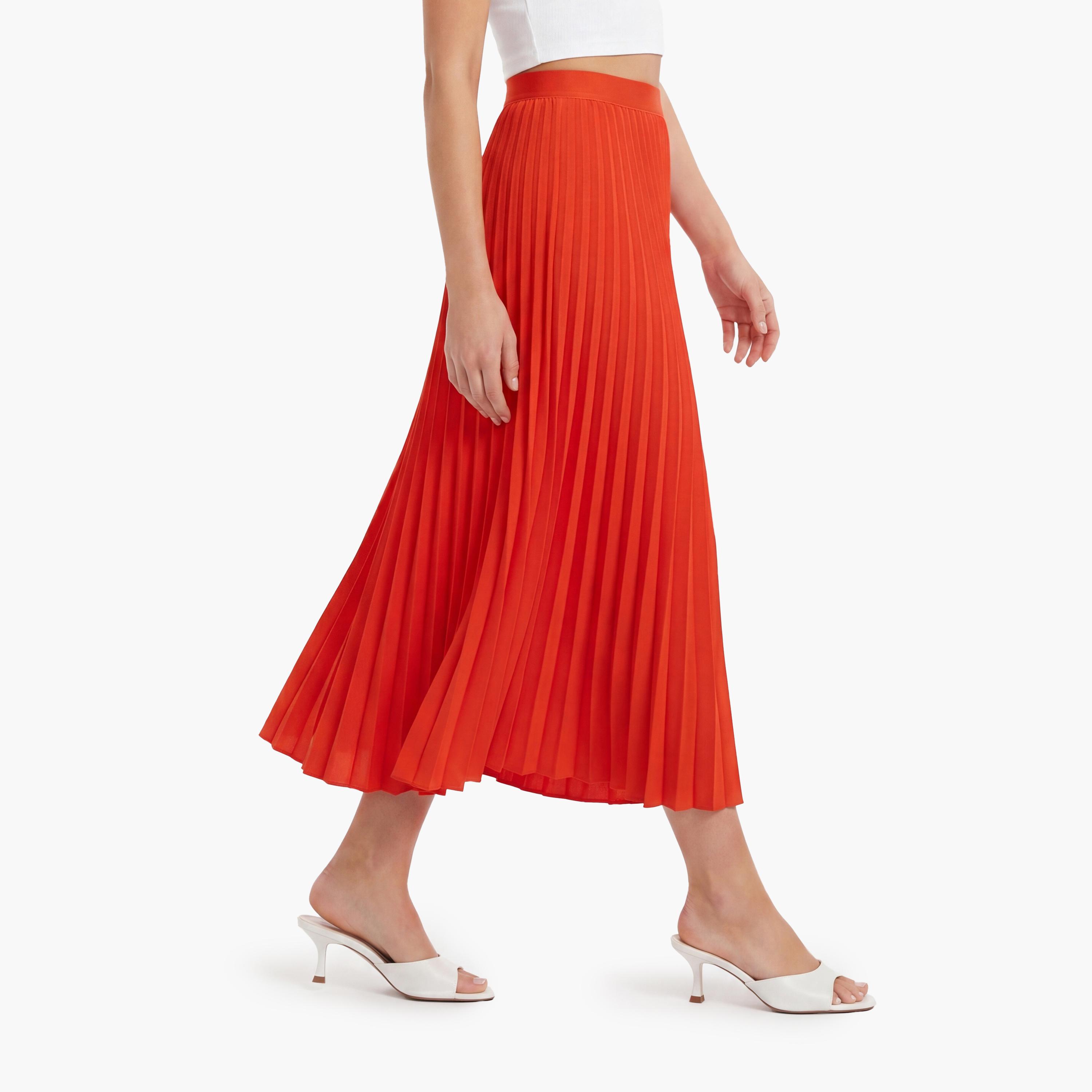 Gant Blue Pleated Pencil Women's Midi Skirt-women-clothing-bottoms-skirts-image-5