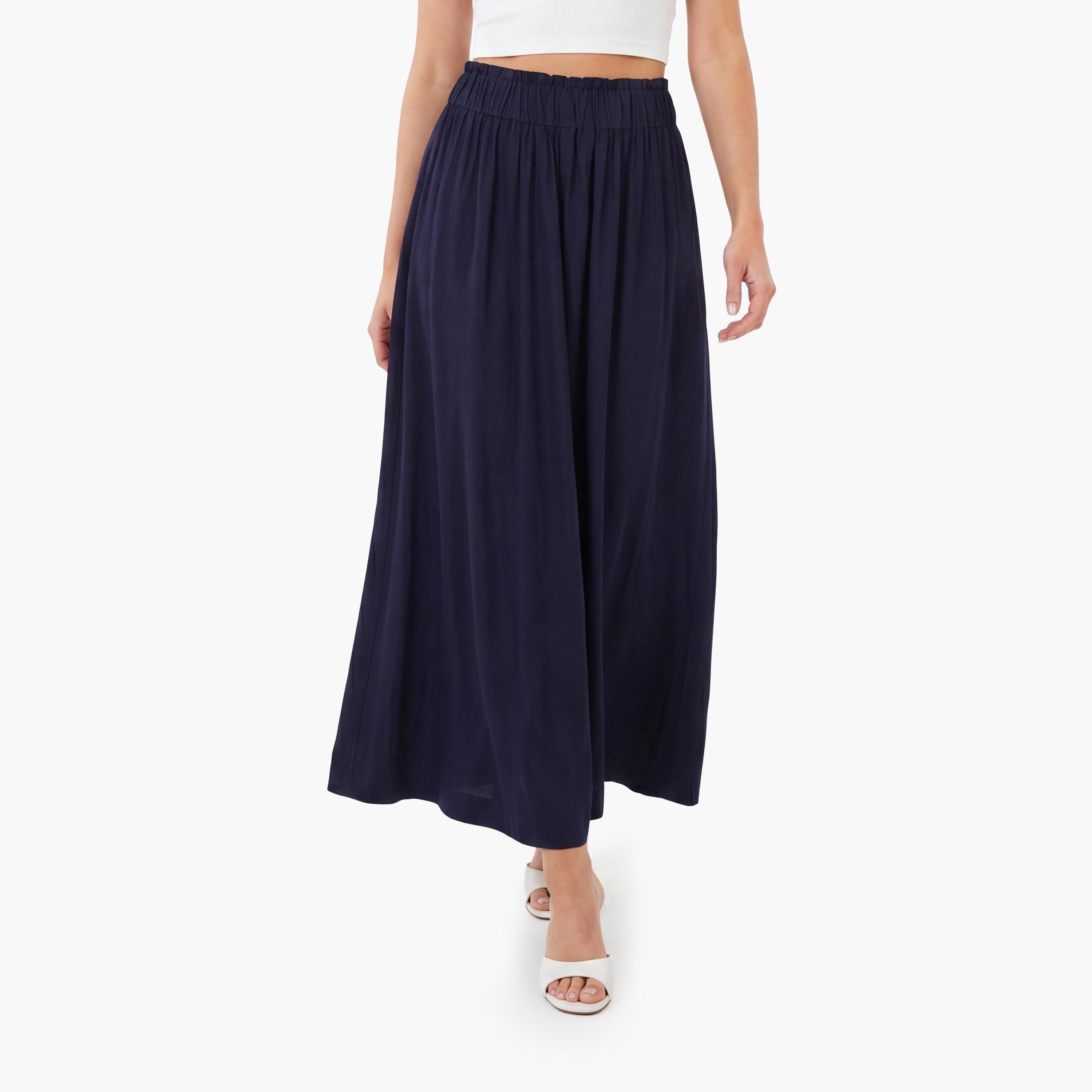 Gant Plain Women's A-Line Midi Skirt-women-clothing-bottoms-skirts-image-1