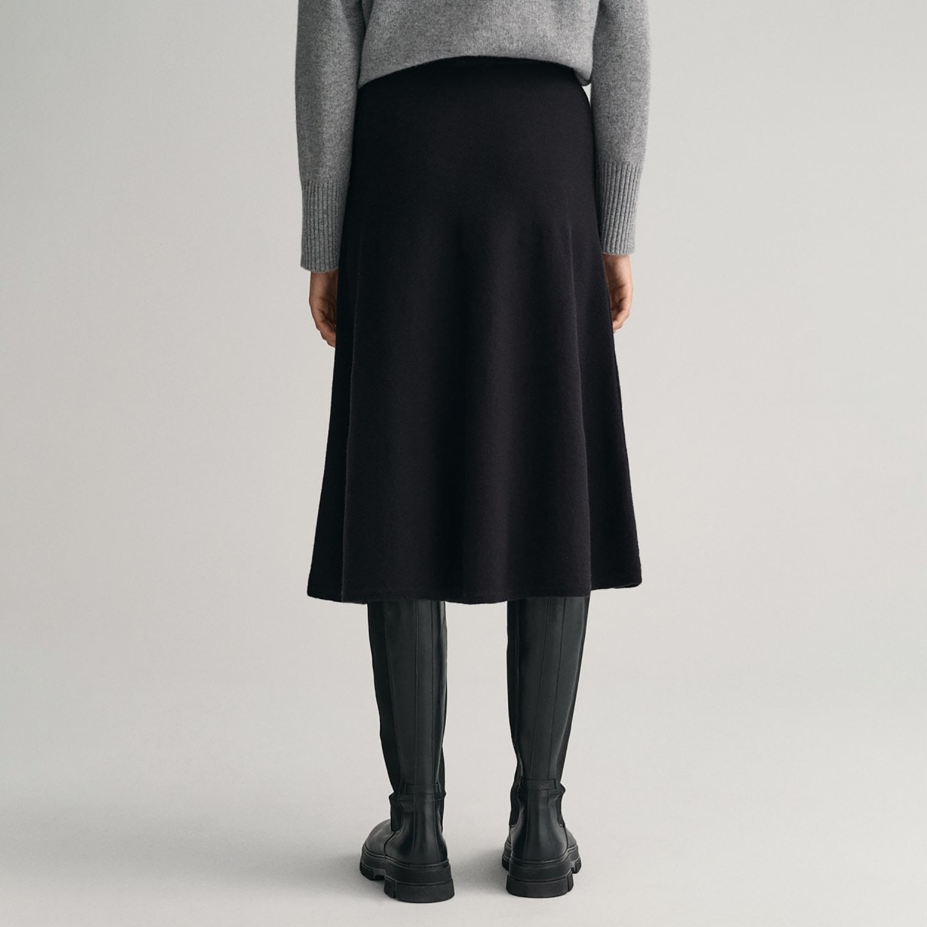 Gant Plain High-Rise Button Closure Midi A-line Women Skirts-women-clothing-bottoms-skirts-image-3