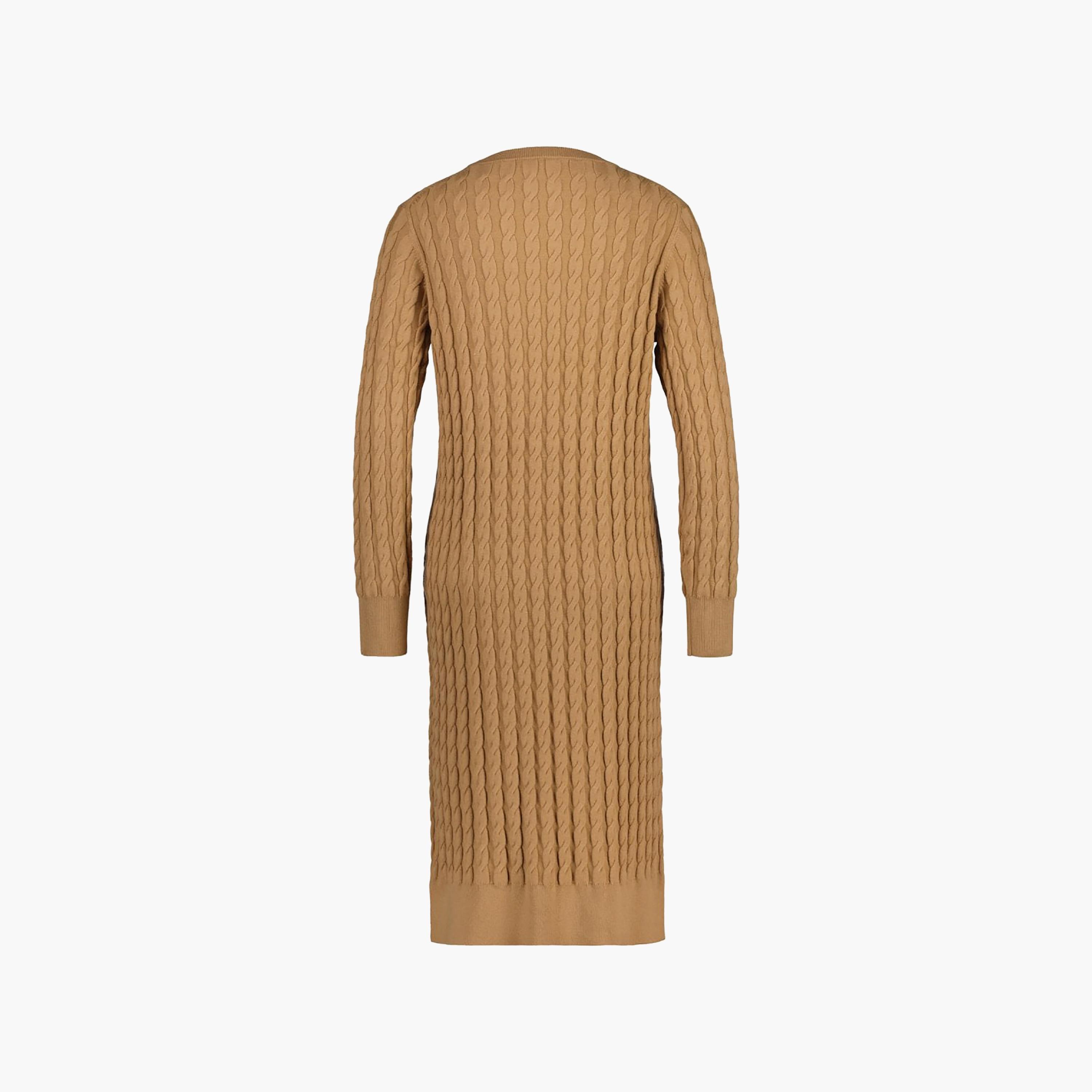Gant Braided Knitted Crew Neck T-Shirt Midi Dress-women-clothing-dresses-image-2