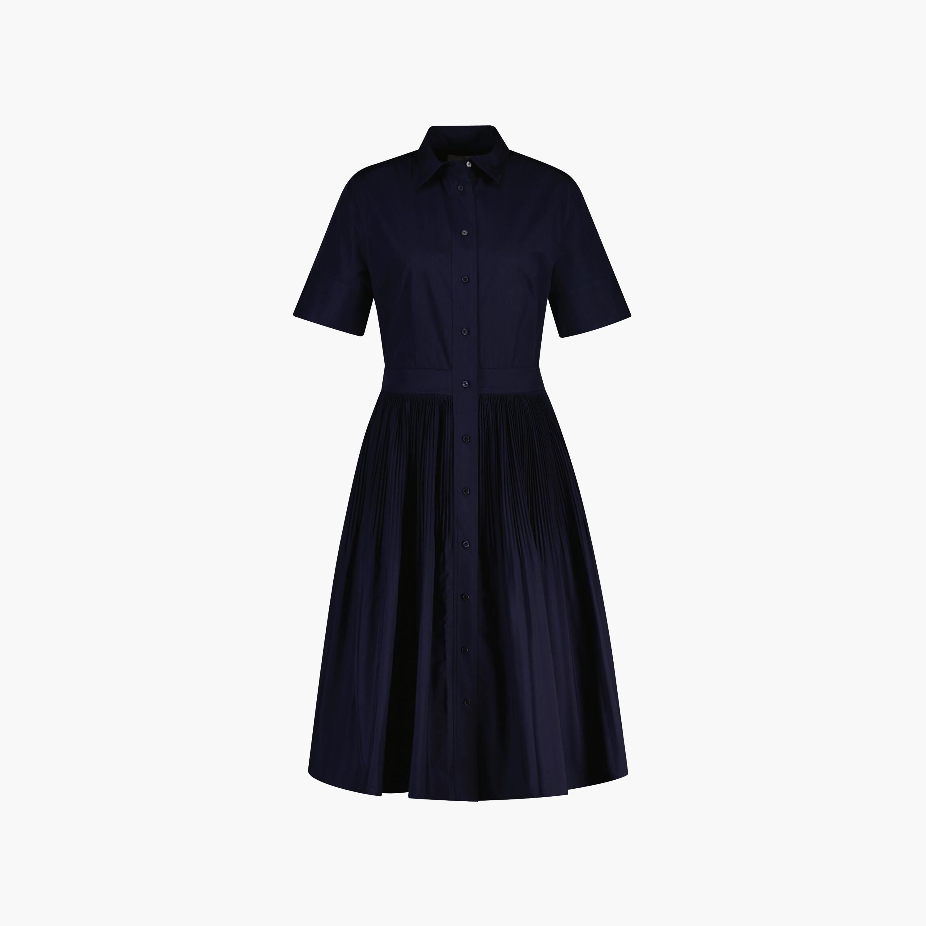 فستان قميص "ميدي" نسائي قطن بياقة وكسرات من جانت-women-clothing-dresses-image-9