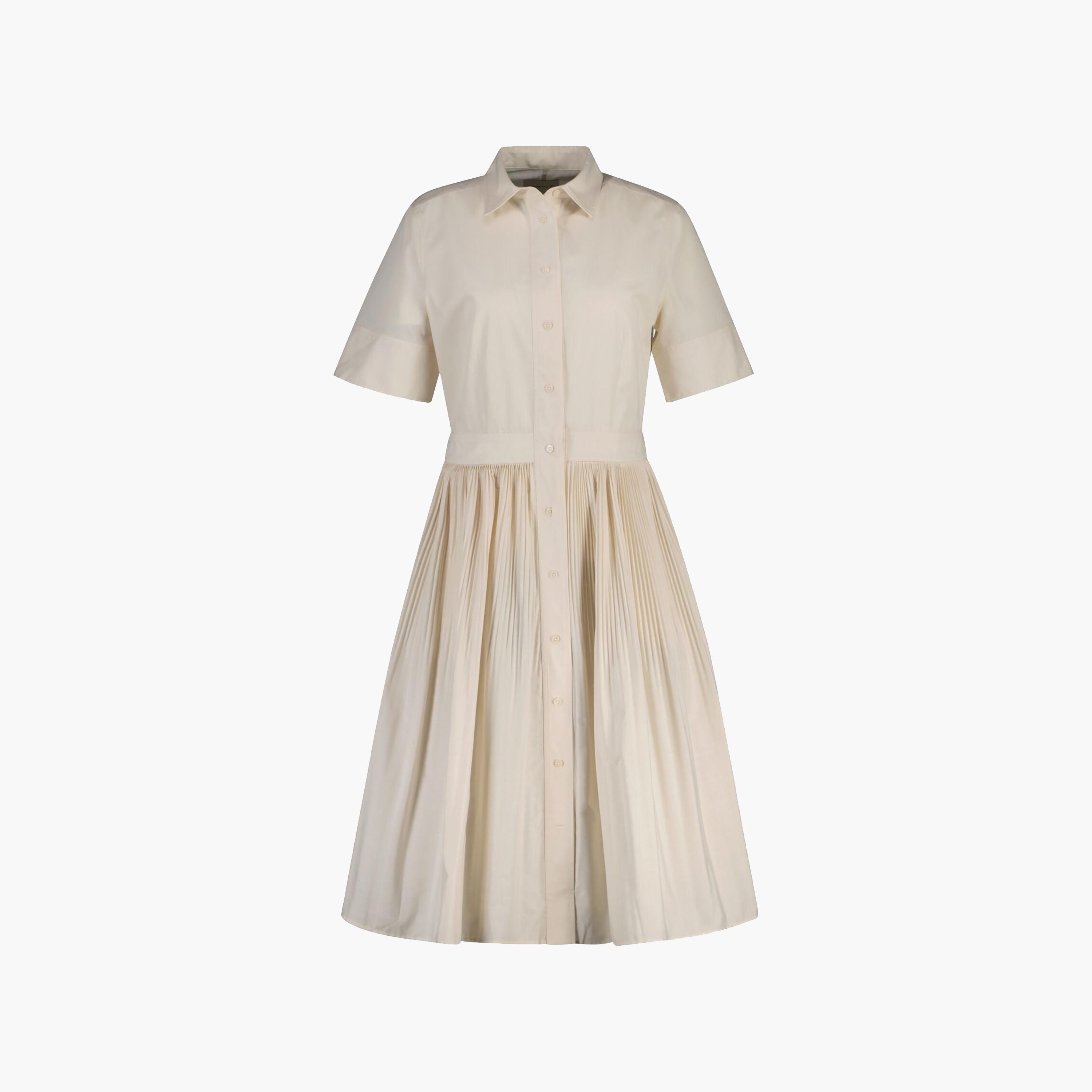 فستان قميص "ميدي" نسائي قطن بياقة وكسرات من جانت-women-clothing-dresses-image-4