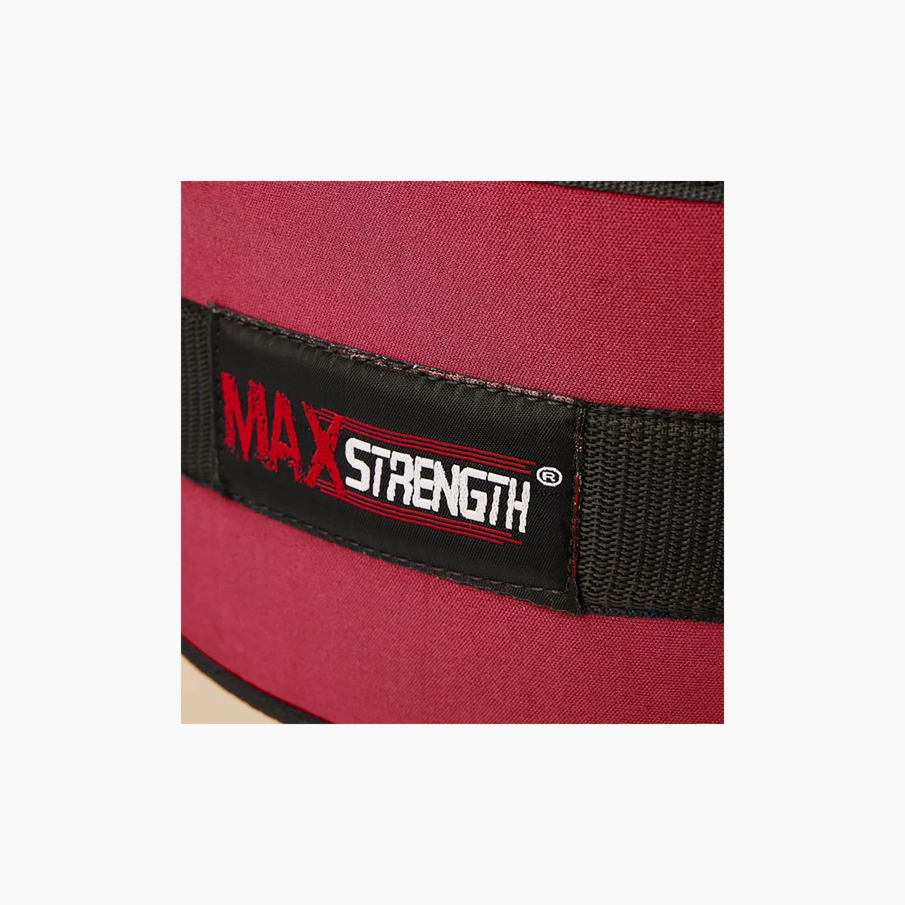 X Maxstrength Neoprene Weightlifting Back Support Belt Red-sports-gear-gym-image-4