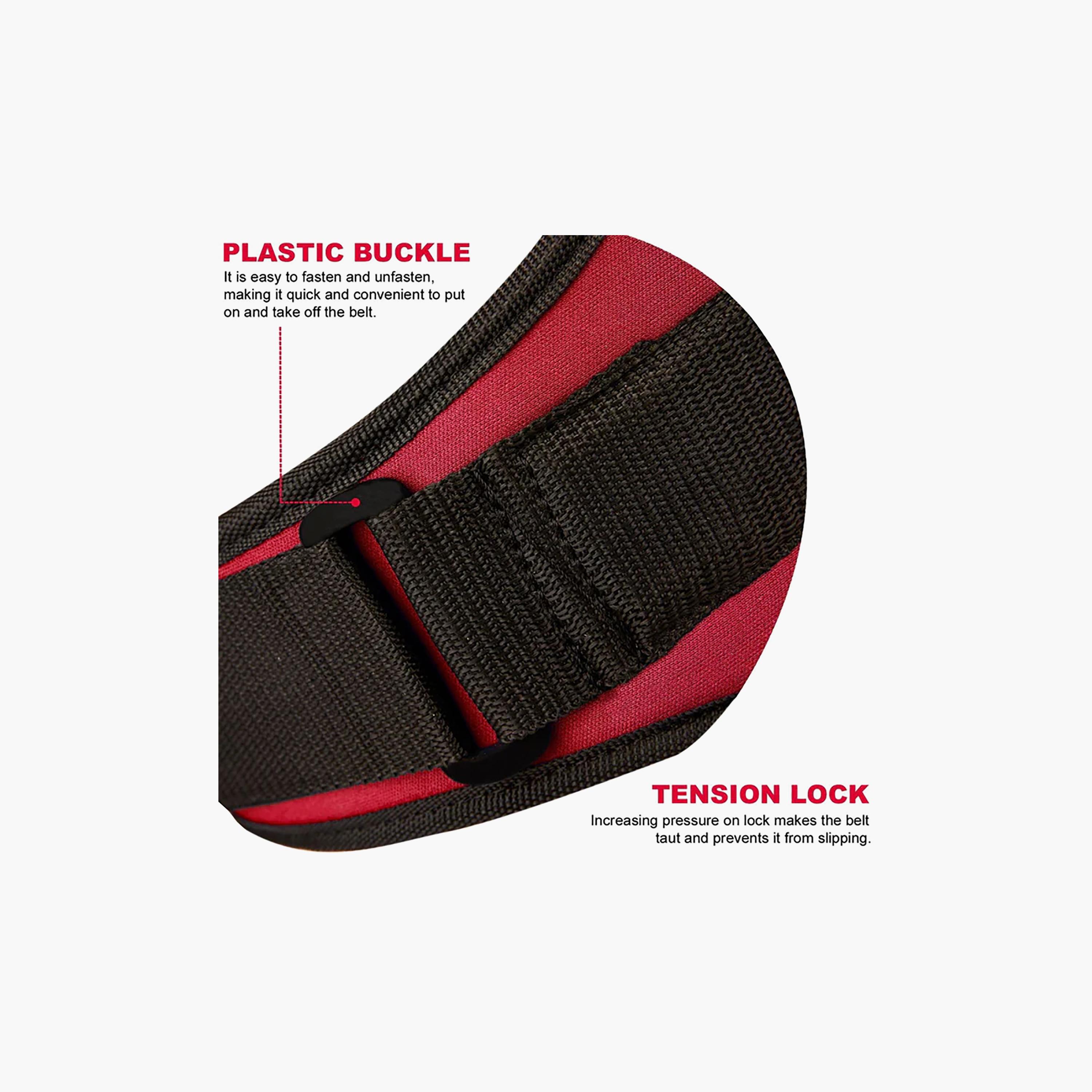 X Maxstrength Neoprene Weightlifting Back Support Belt Red-sports-gear-gym-image-7