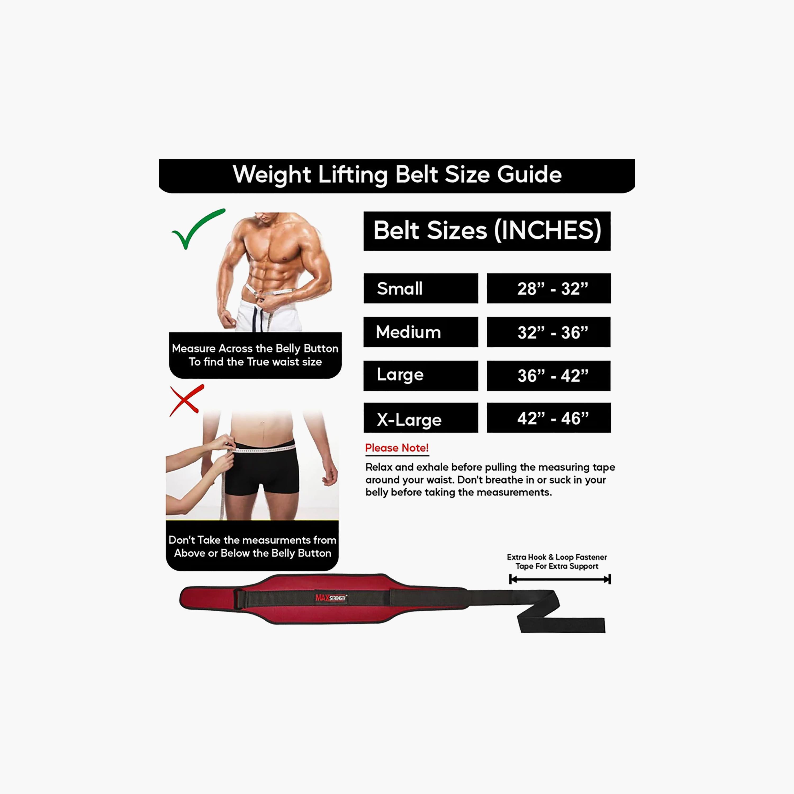 X Maxstrength Neoprene Weightlifting Back Support Belt Red-sports-gear-gym-image-9