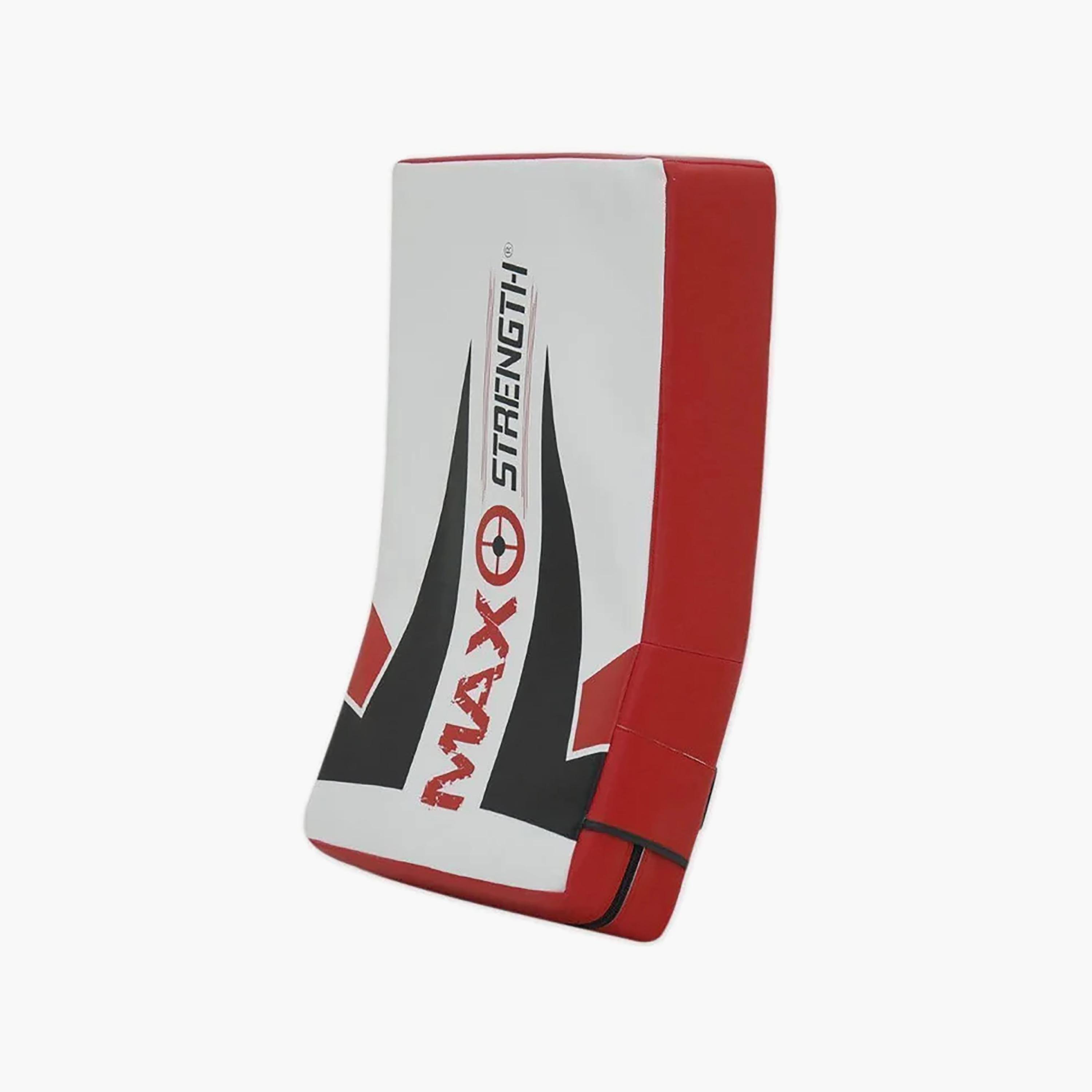X Maxstrength Kickboxing Punching Pad Curved Strike Shield MMA Kick Pad Red & White-sports-gear-gym-image-1